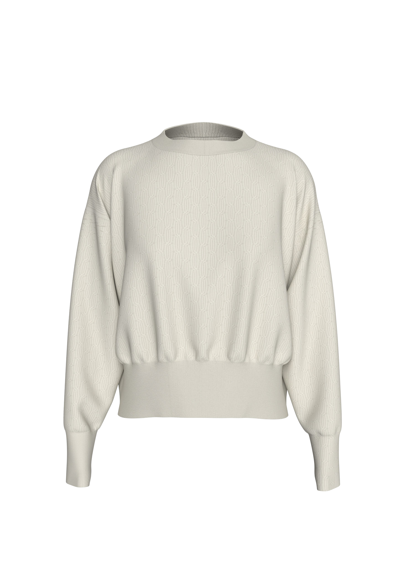 Rundhalsausschnitt Pullover mit langen Ärmeln CALVIN KLEIN Beige