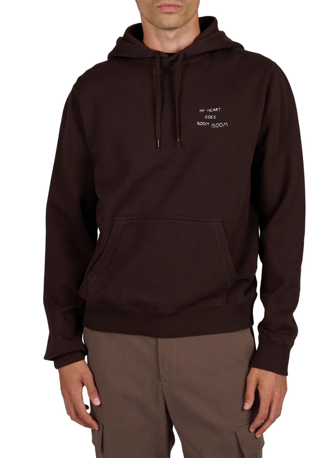Oversize Kapuzenpullover aus Baumwolle MAISON LABICHE Braun