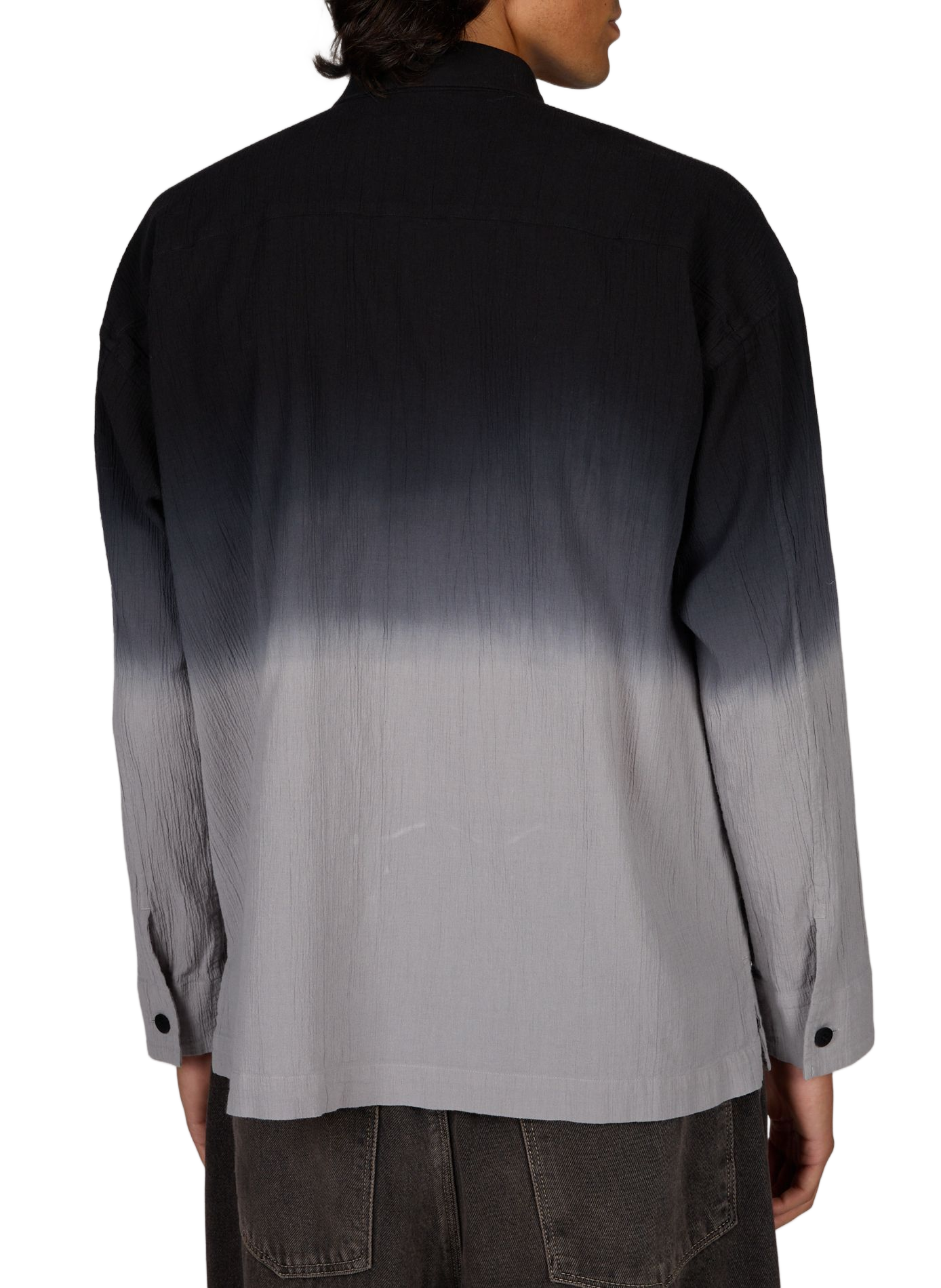 Straight cotton degradé shirt ISSEY MIYAKE Black