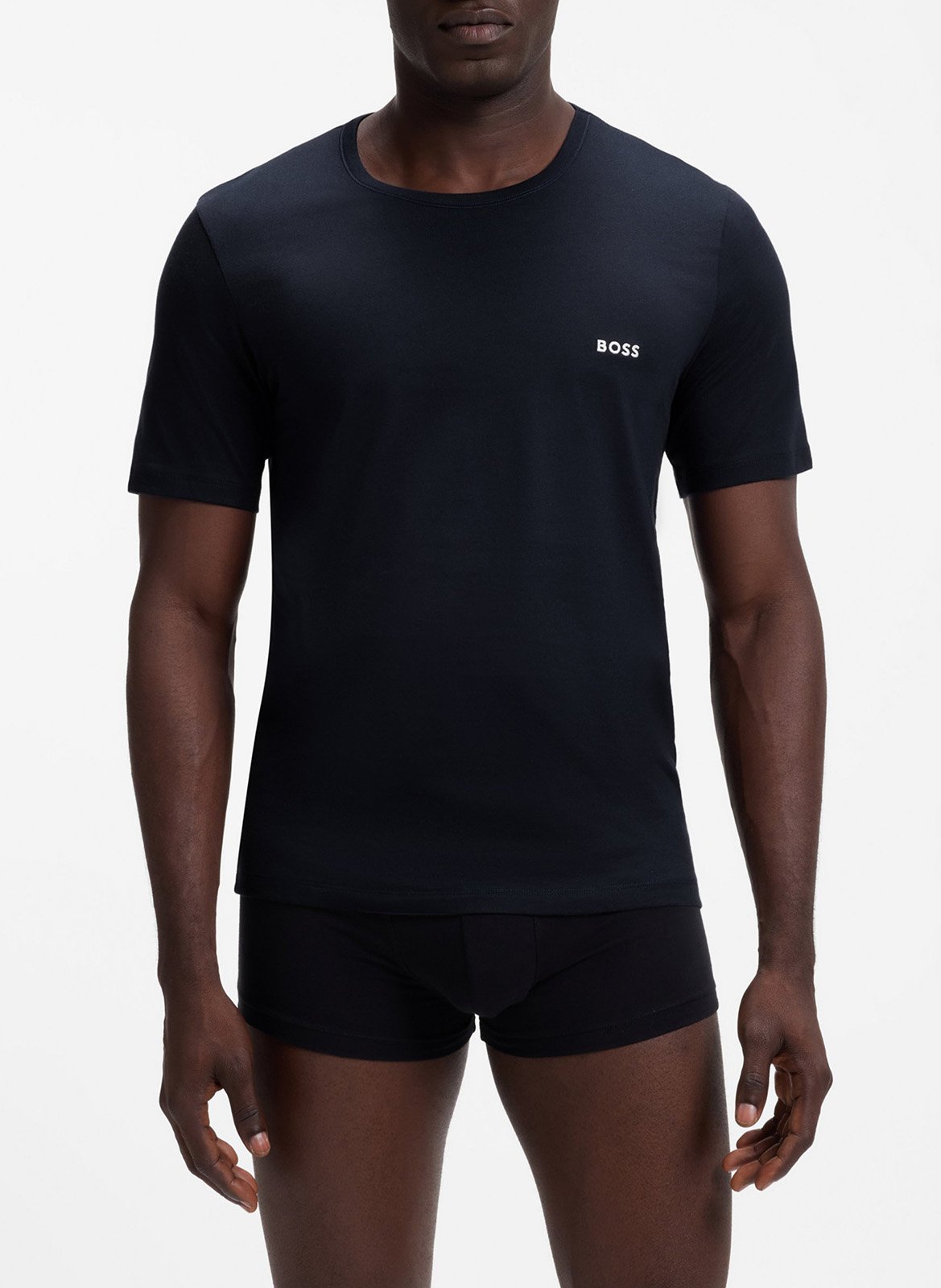 Pack de 3 tee-shirts col rond en coton BOSS Rouge
