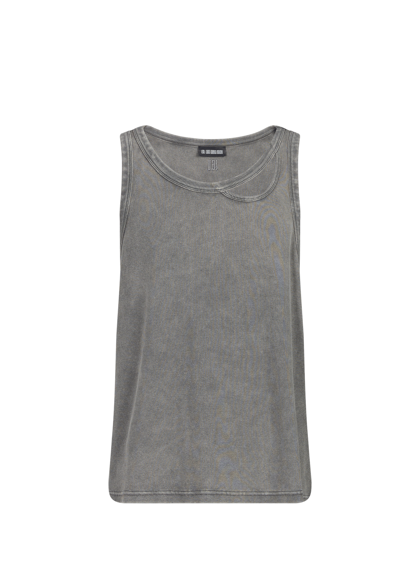 Straight tank top in blended cotton LOUIS GABRIEL NOUCHI Grey