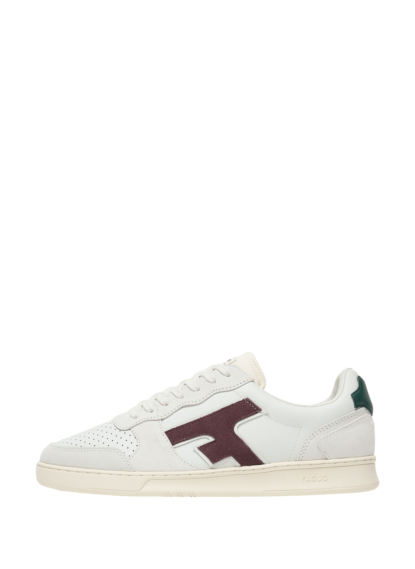 Mixed leather sneakers FAGUO White