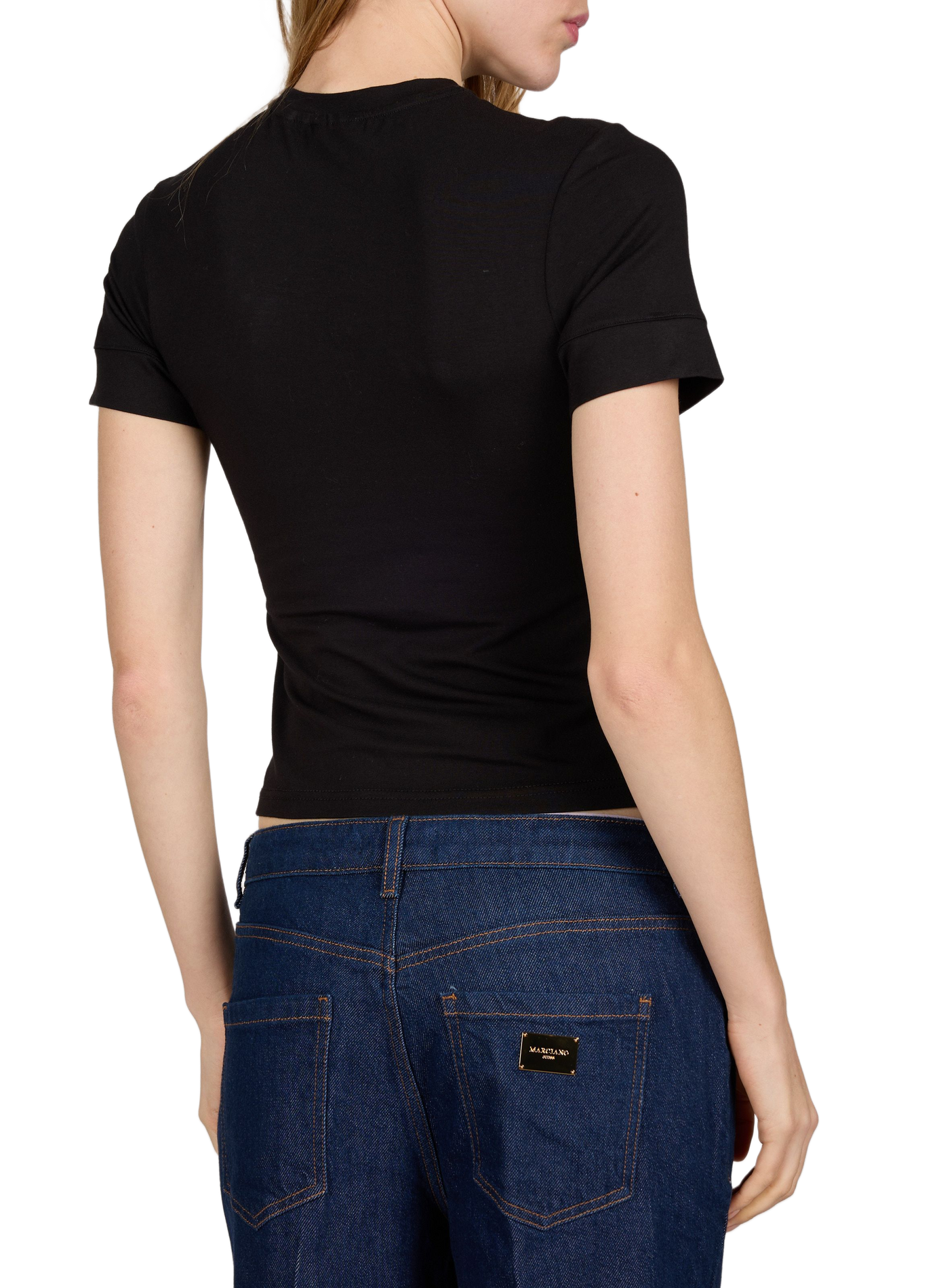 V-neck blouse in a cotton blend GUESS Black