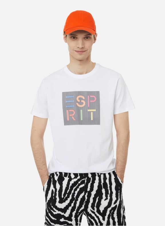 T-shirt imprimé en coton Blanc by ESPRIT ESPRIT T-shirt imprimé en coton Blanc