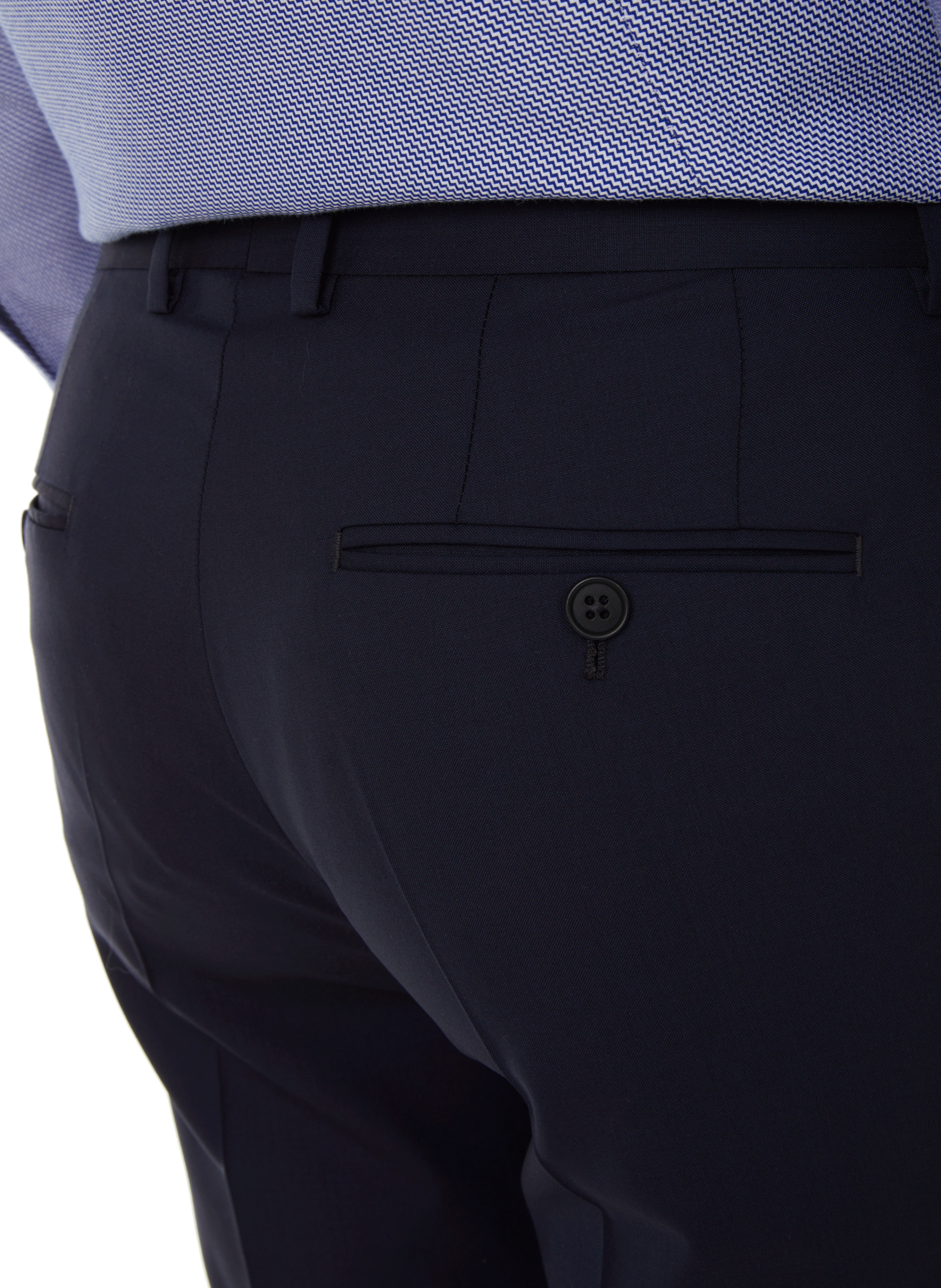 Pantalon slim Caph en laine SAISON 1865 Bleu