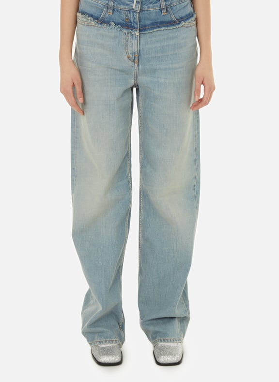 Straight-fit cotton jeans Blue by GIVENCHY GIVENCHY Straight-fit cotton jeans Blue