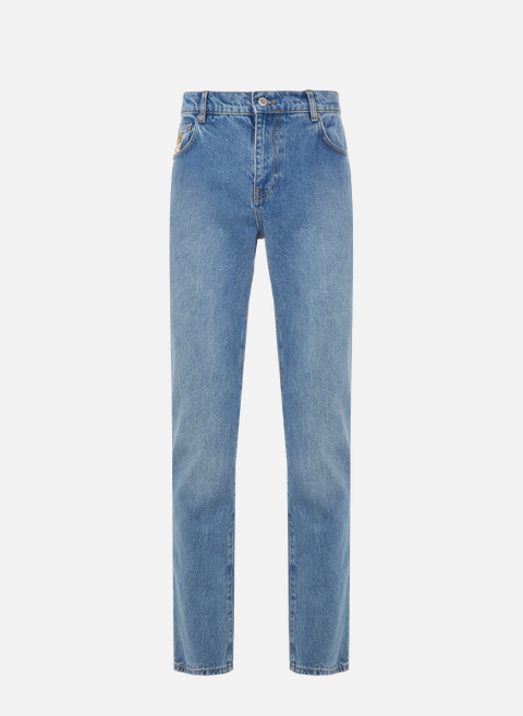 Moschino blue patch teddy jeans 