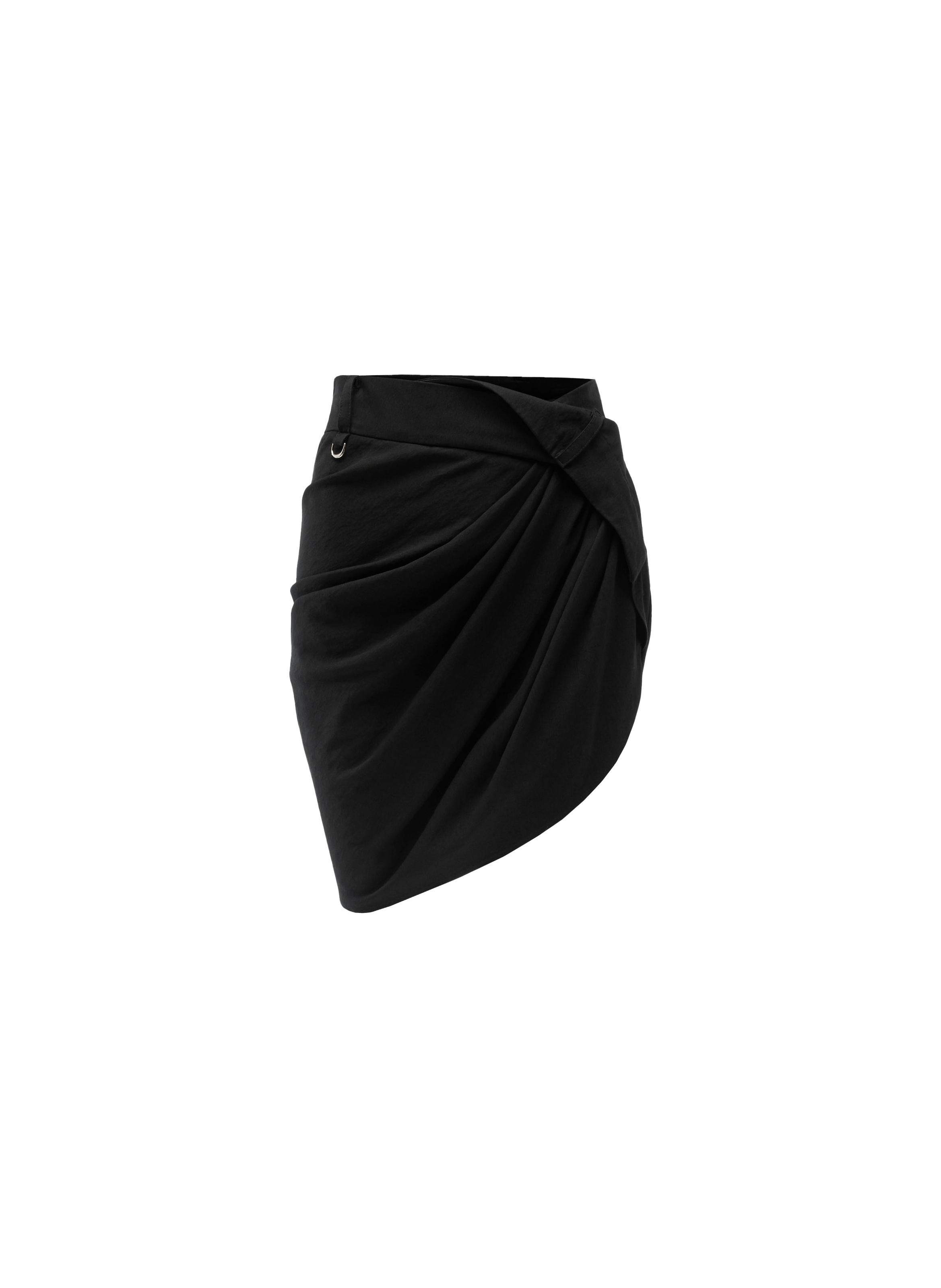 Jacquemus La Jupe Asymmetric Miniskirt In Black