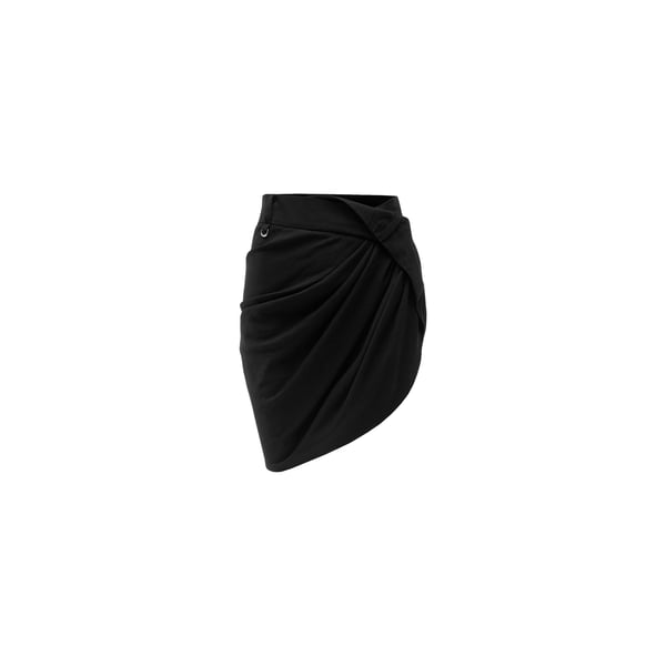 Jacquemus La Jupe Asymmetric Miniskirt In Black