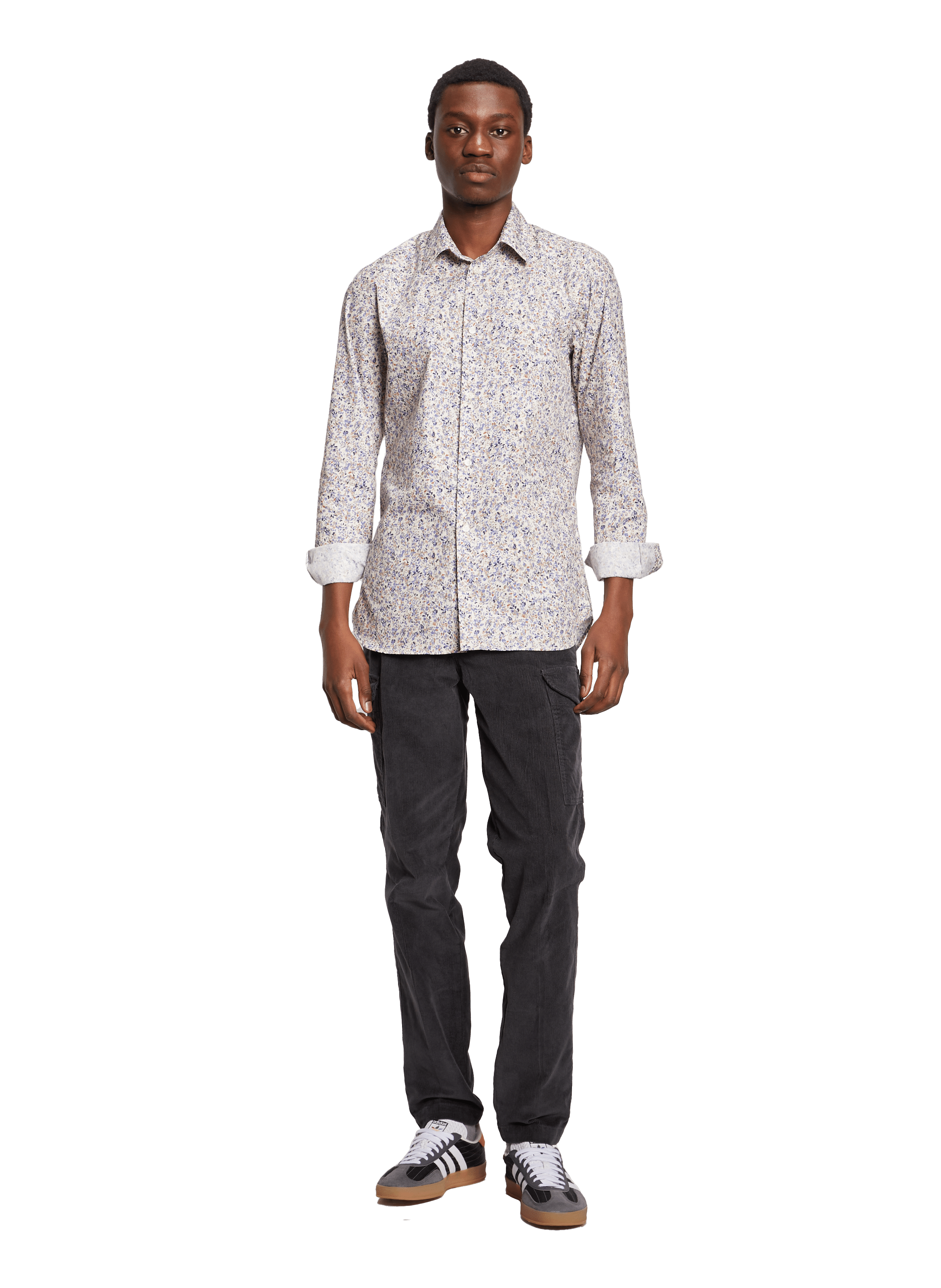 Chemise Slim imprimée  AU PRINTEMPS PARIS Beige