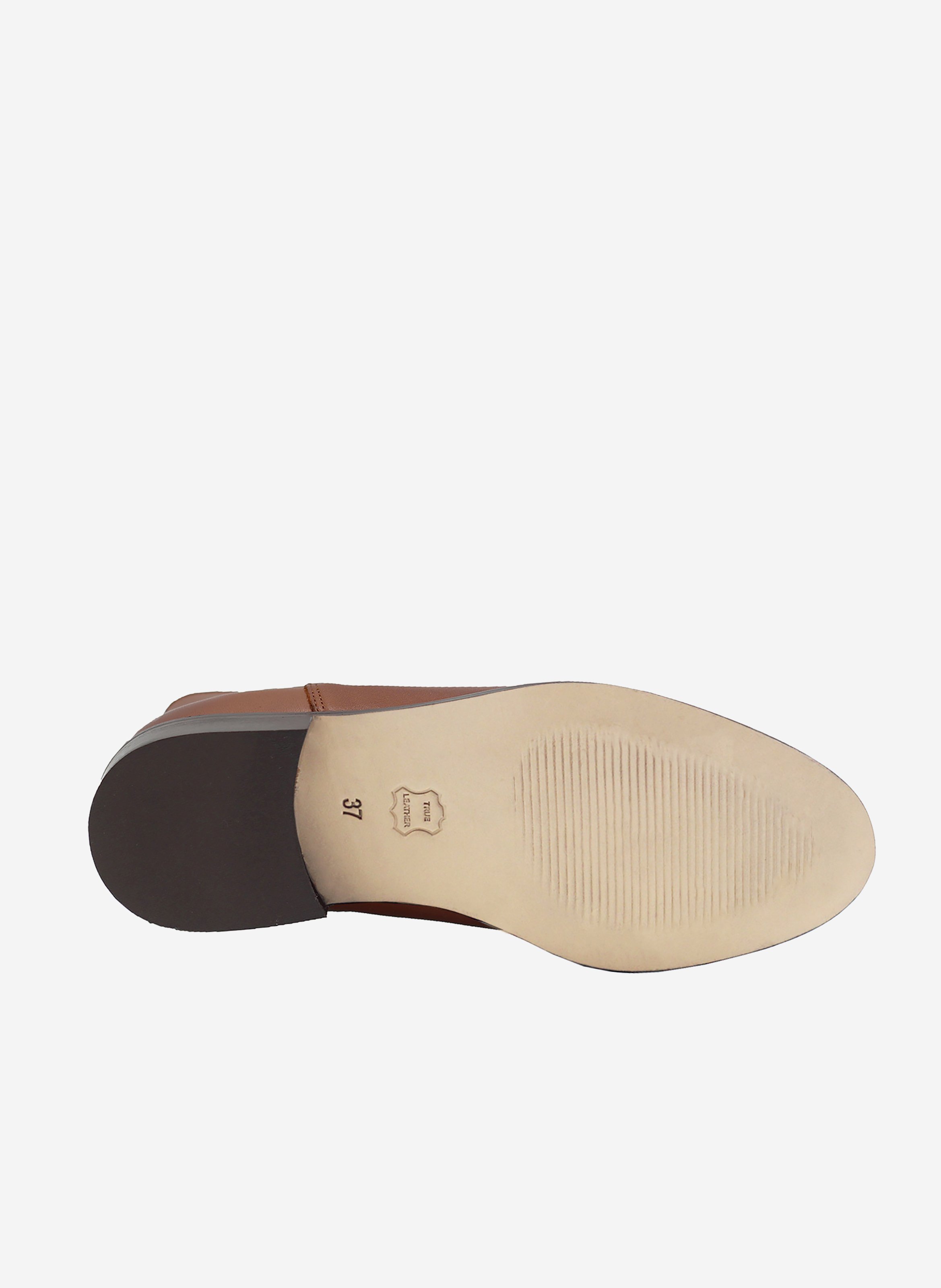 Bottines chelsea cuir lisse JULES & JENN Marron