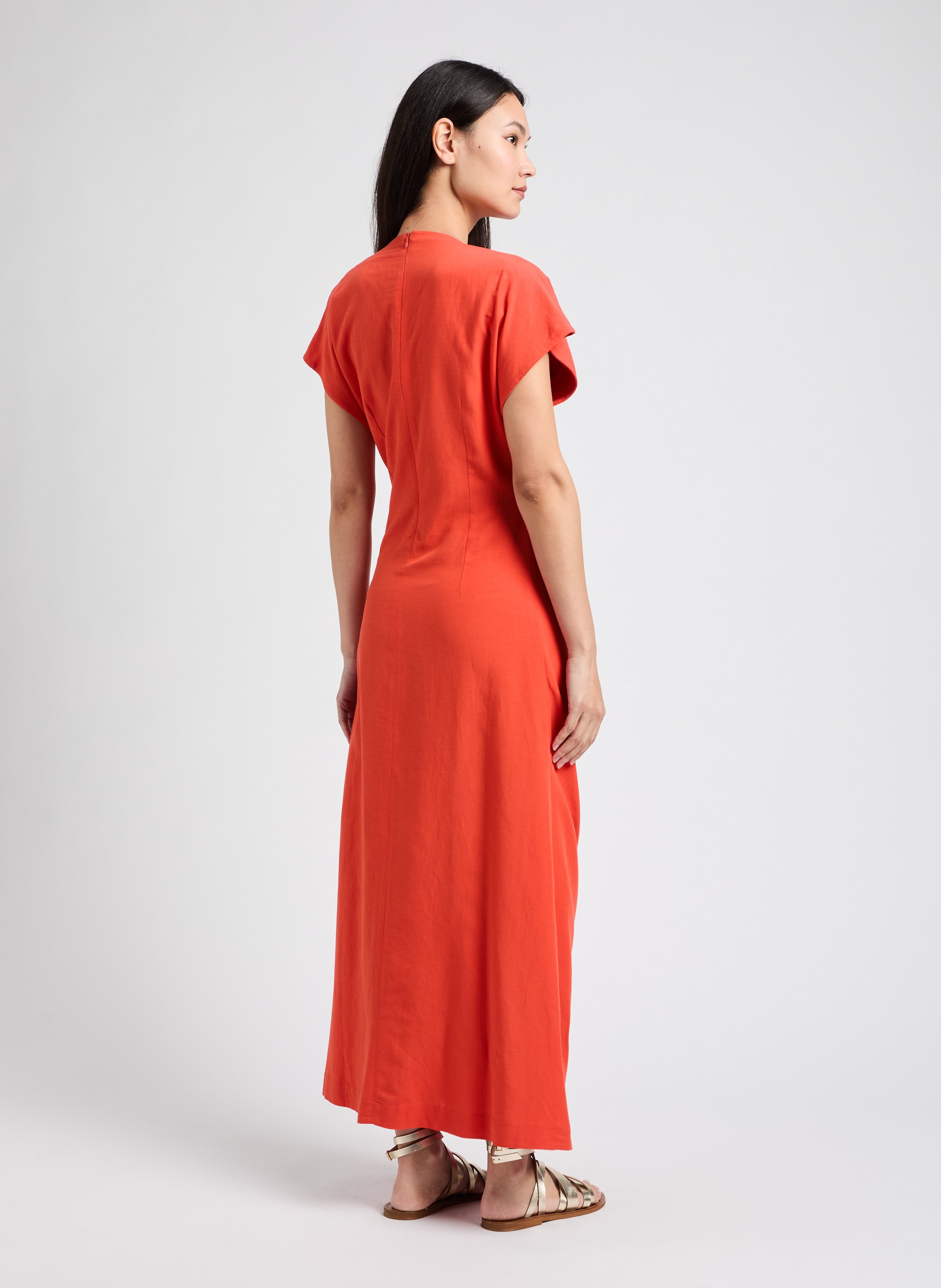 Robe longue nouée  SAISON 1865 Orange