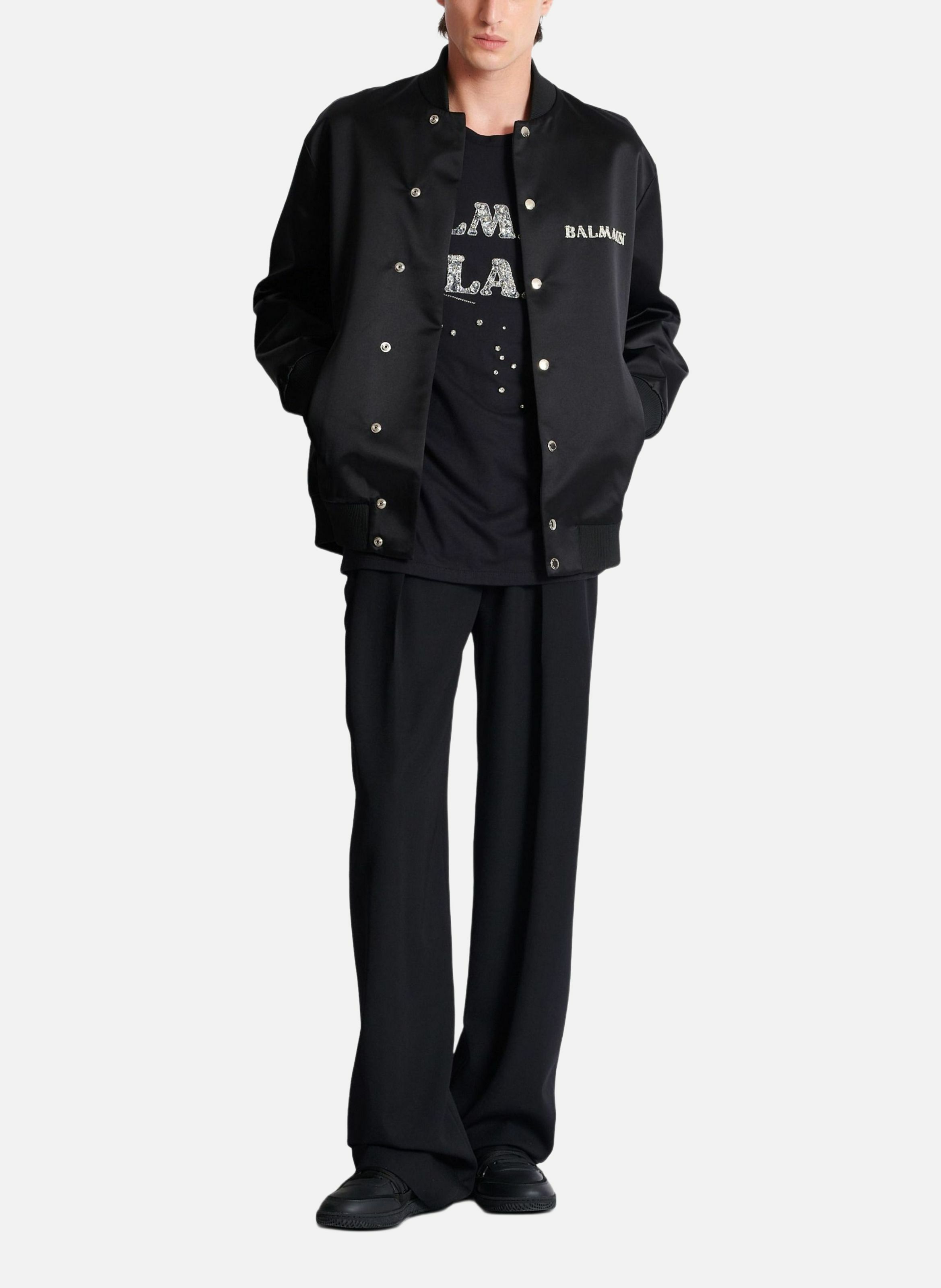 T-shirt brodé balmain galaxy BALMAIN Argent