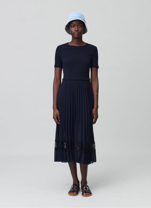 Robe longue à jupe plissée Multicolore by CLAUDIE PIERLOT CLAUDIE PIERLOT Robe longue à jupe plissée Multicolore