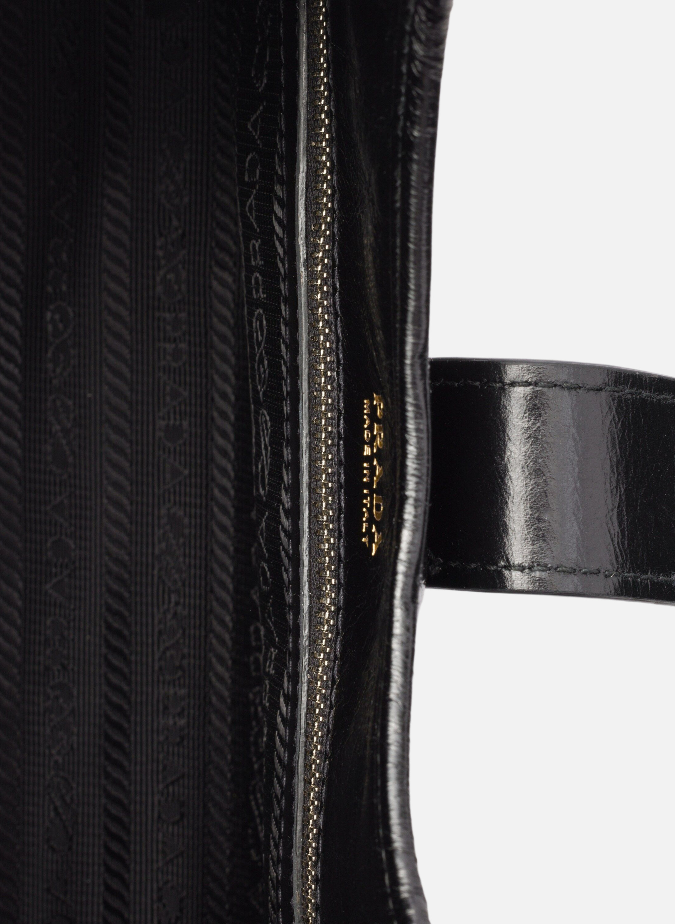 Petit cabas en cuir PRADA Noir