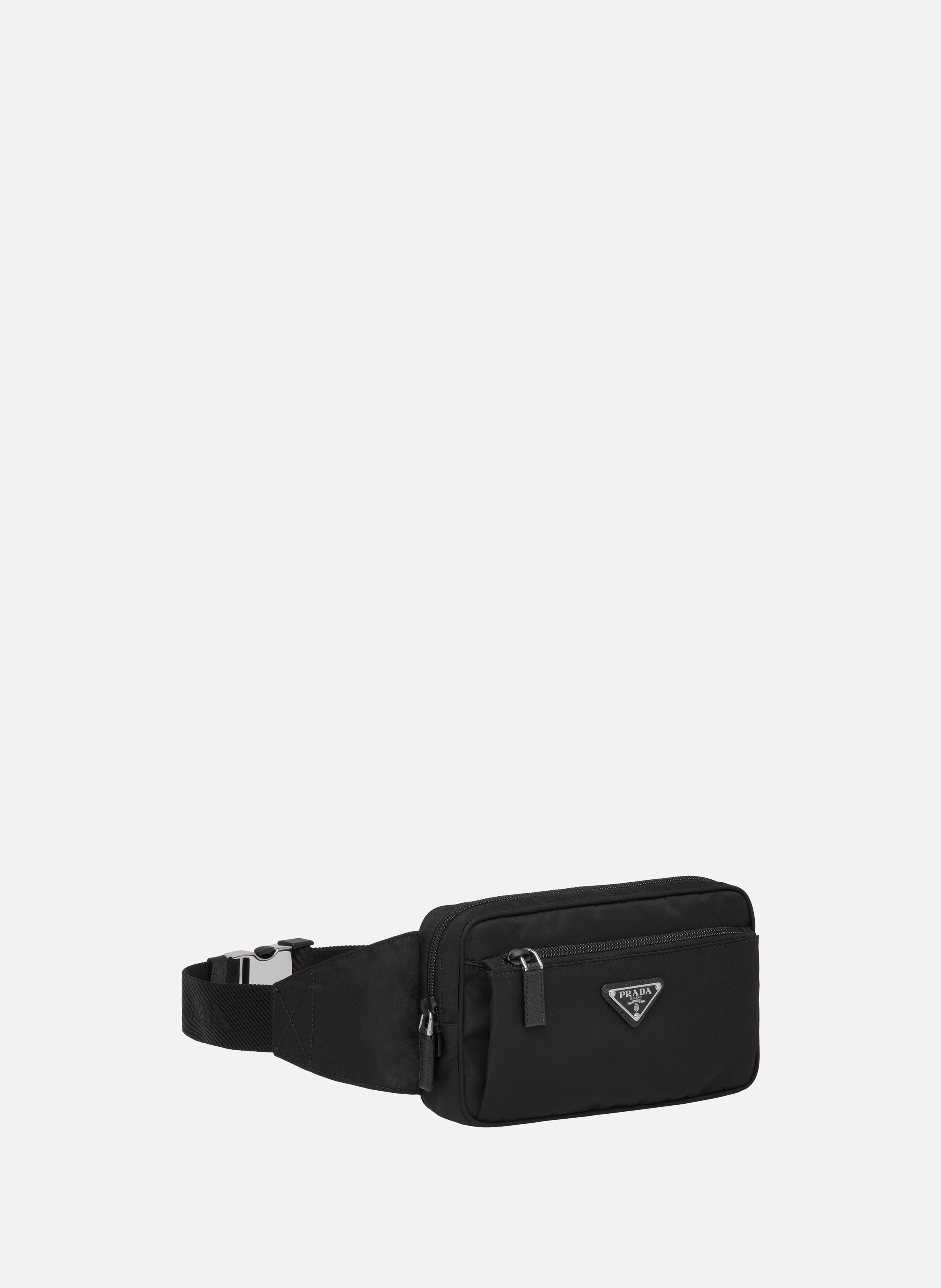 Sac banane en re-nylon et cuir saffiano PRADA Noir