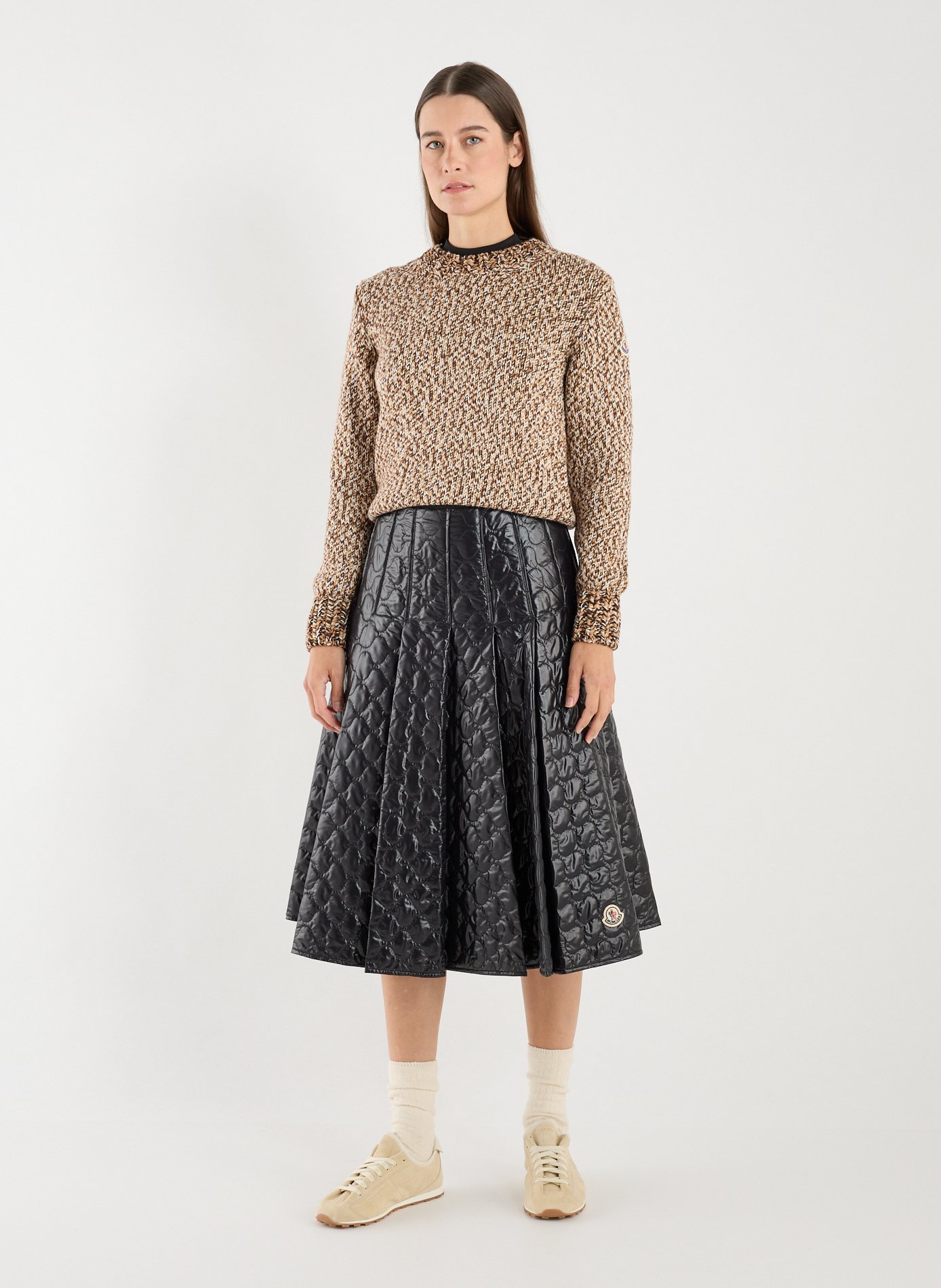 Pull en laine moulinée  MONCLER Beige