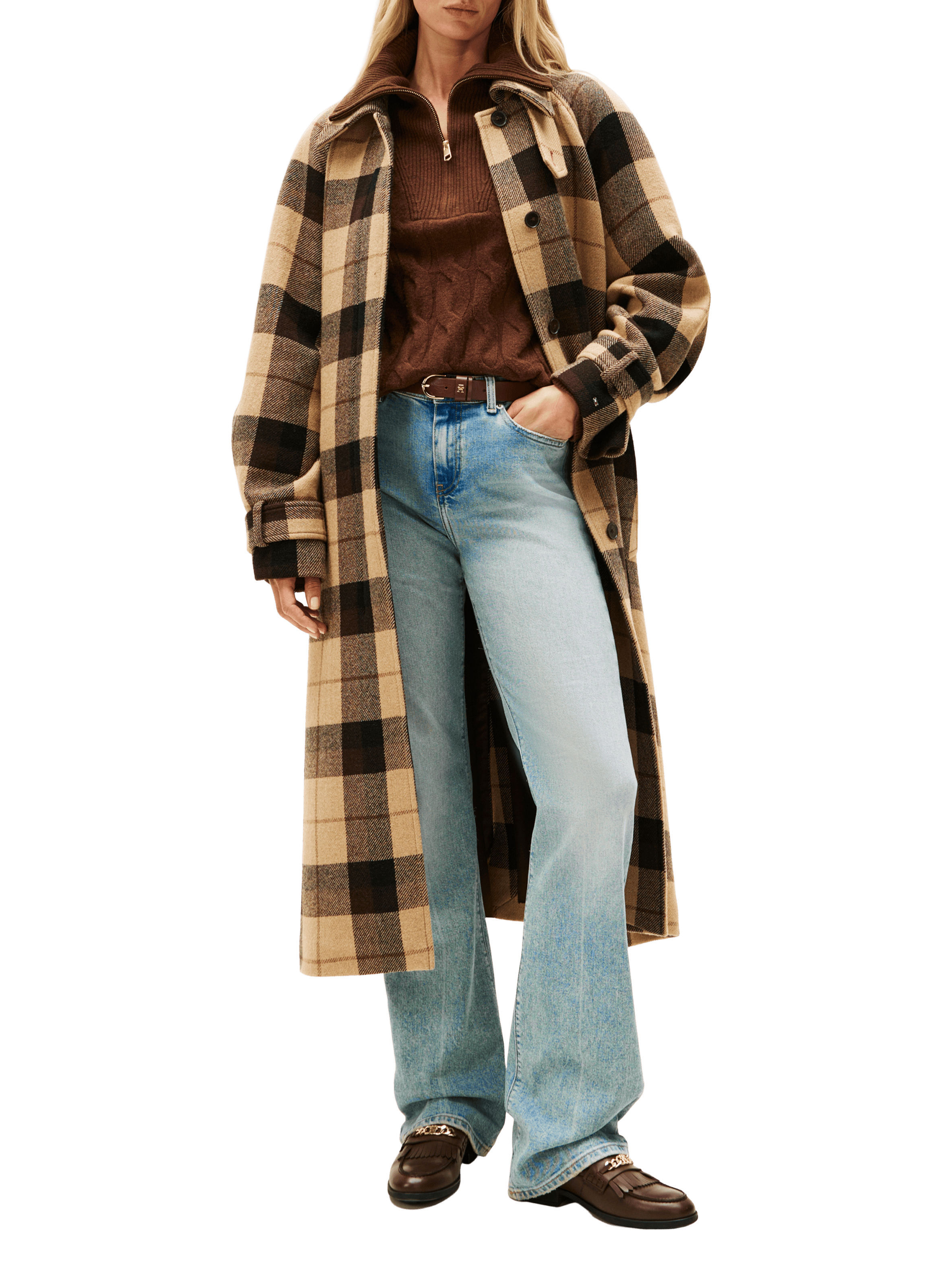 Mocassins en cuir TOMMY HILFIGER Marron