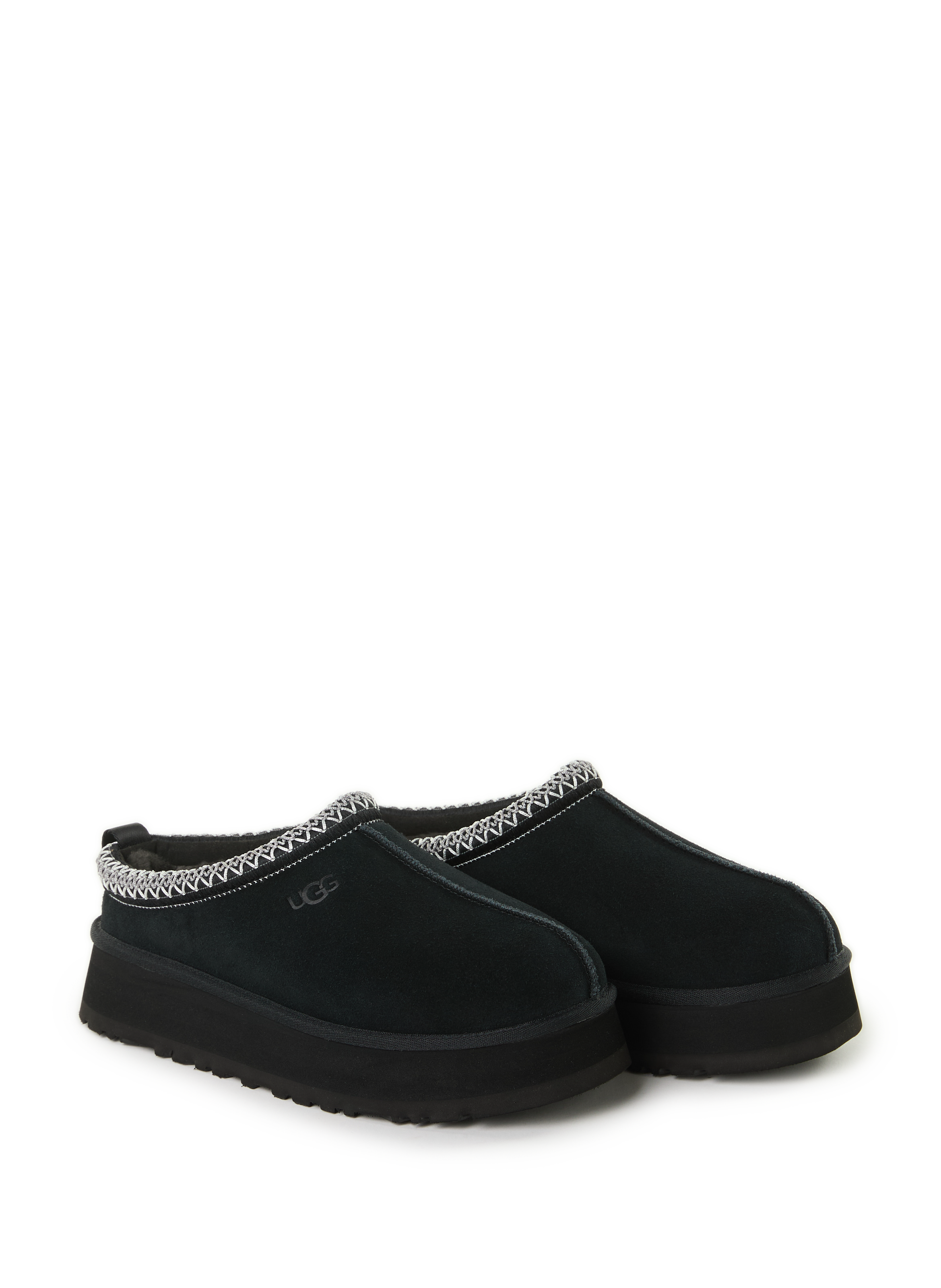 Mixed leather slippers UGG Black