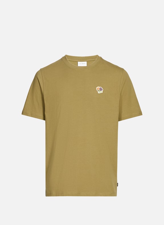 Straight-fit cotton T-shirt Green by LES DEUX LES DEUX Straight-fit cotton T-shirt Green