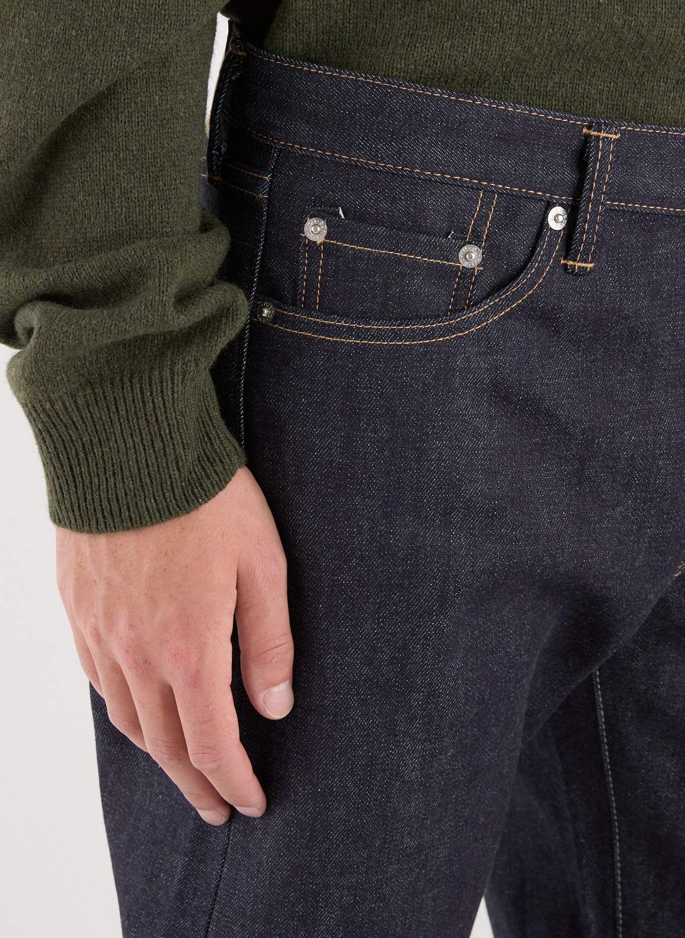 Straight leg cotton jeans EDWIN Blue