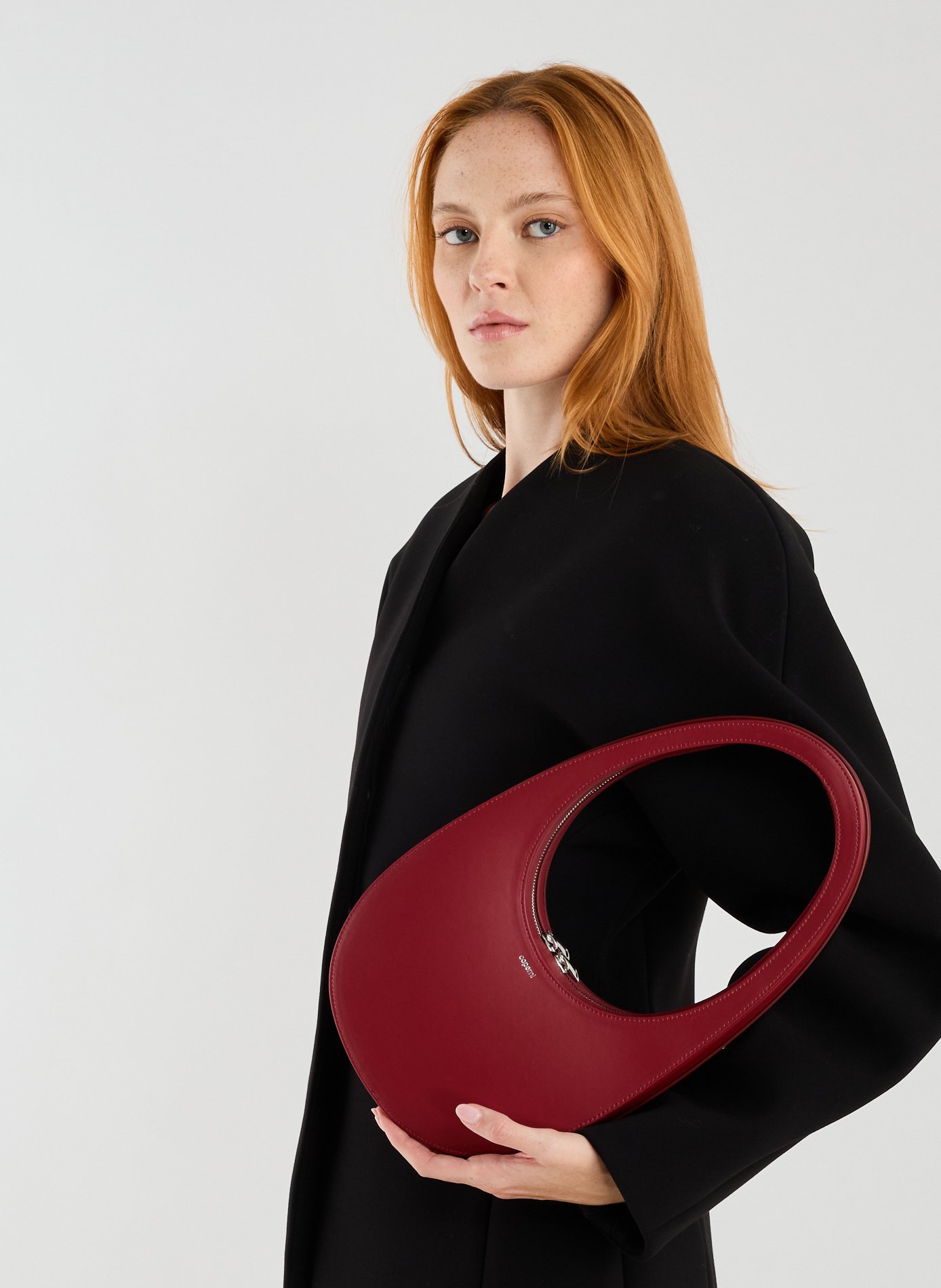 Swipe leather shoulder bag COPERNI Red