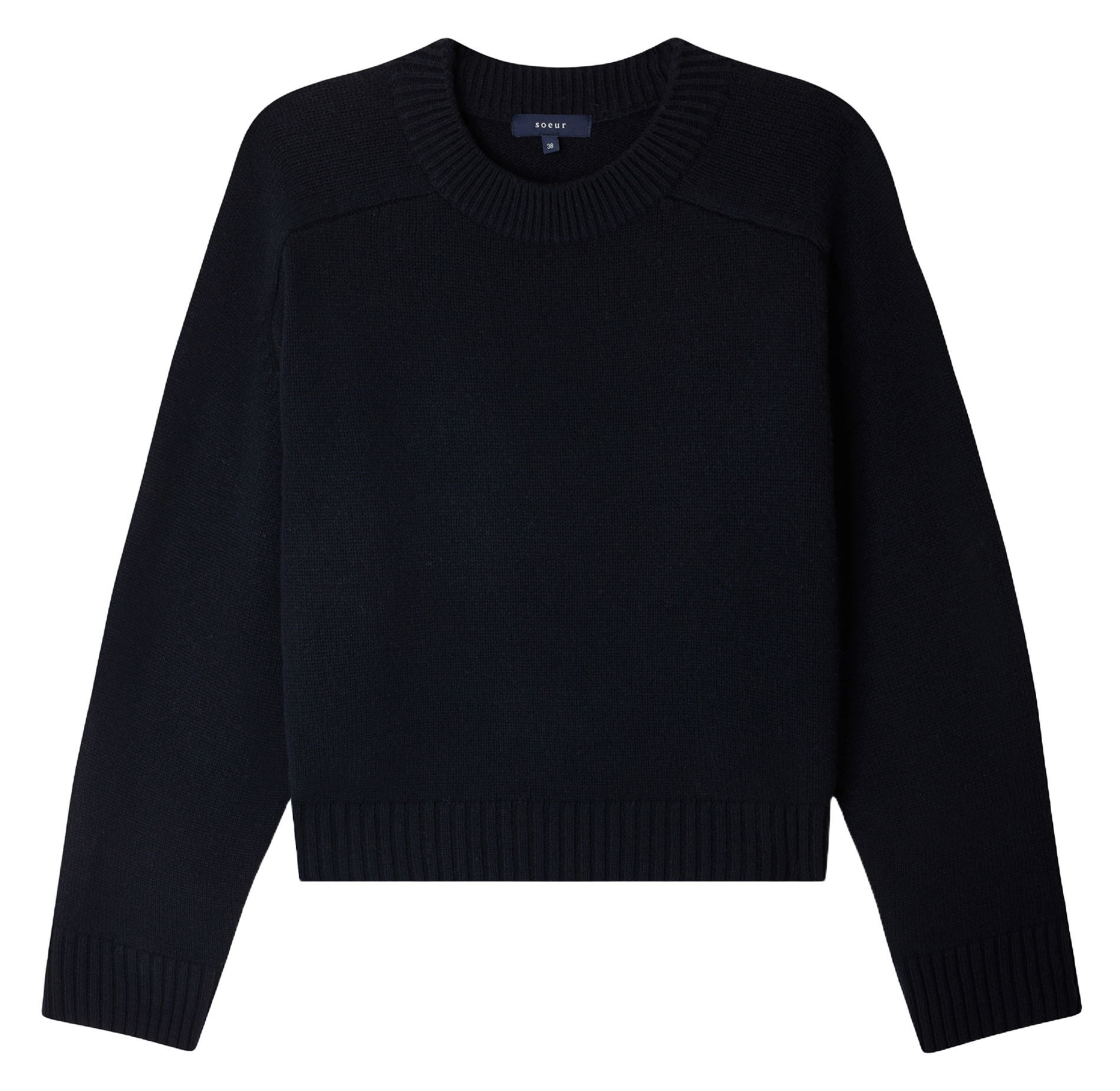 Pull col rond en laine will SOEUR Bleu