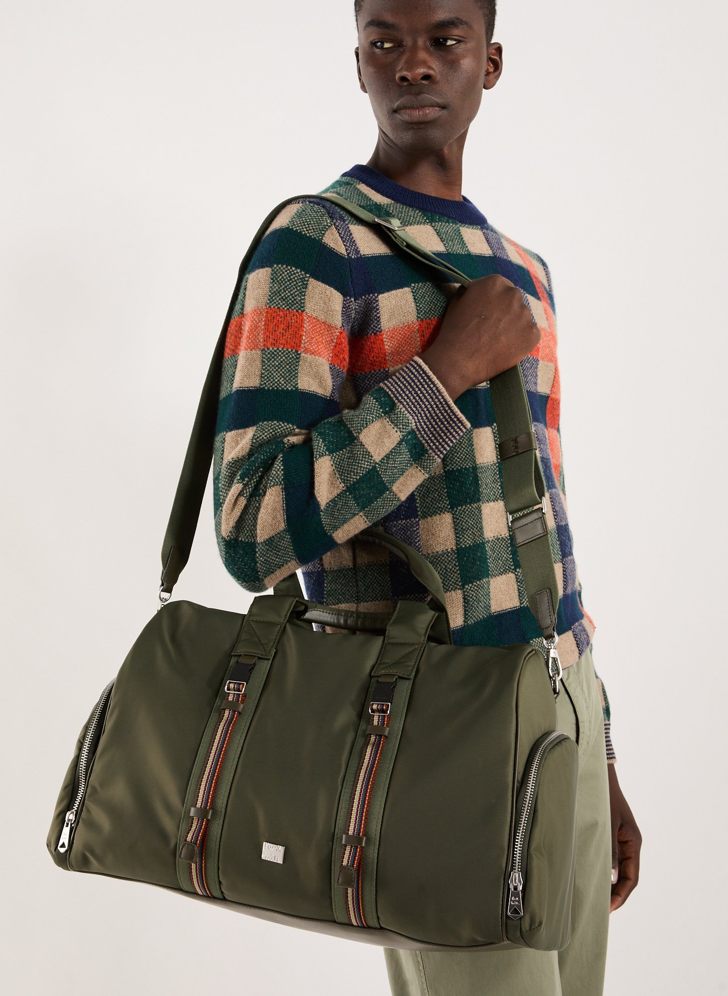 Nylon travel bag PAUL SMITH Khaki
