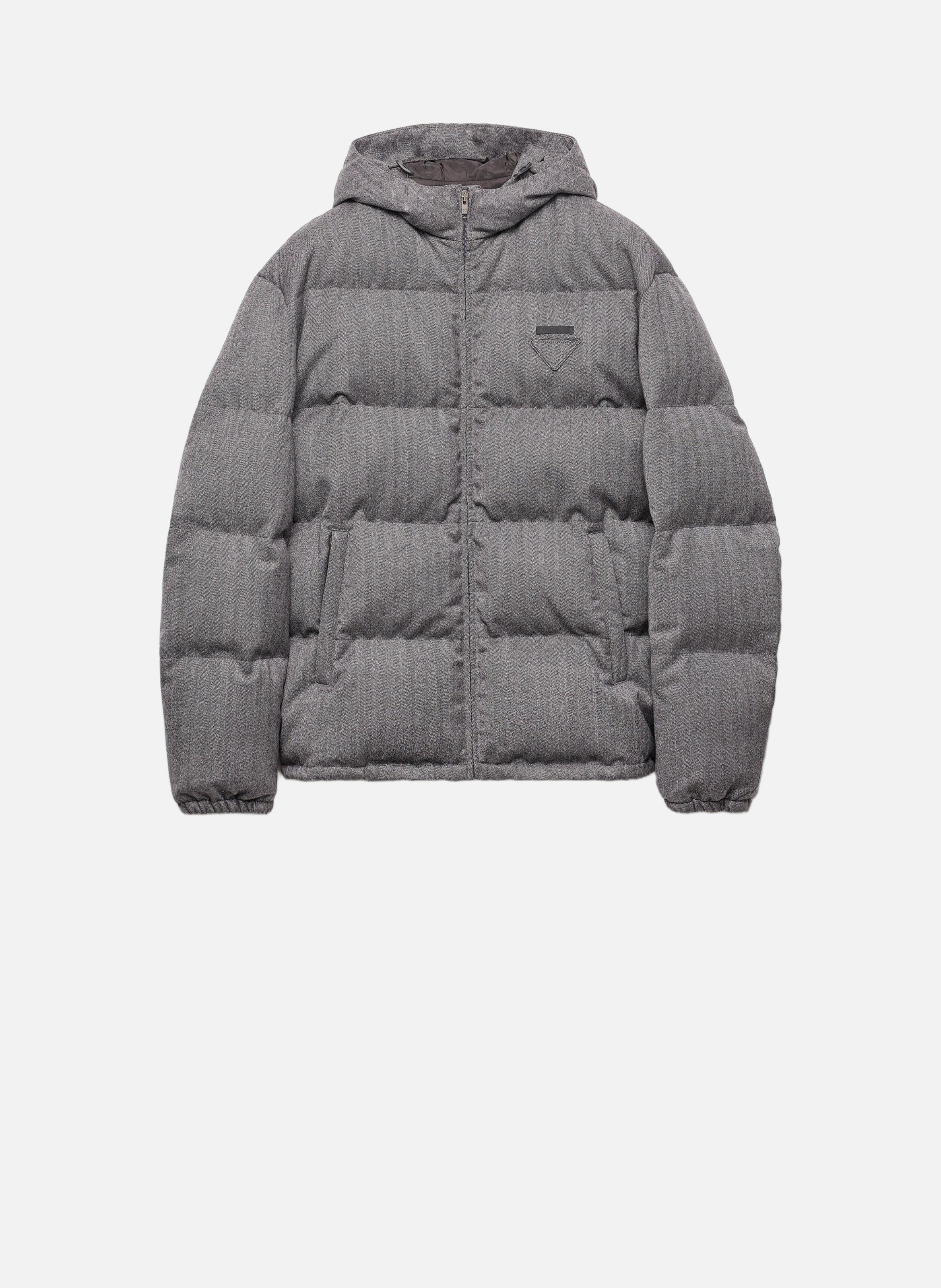 PRADA Doudoune en laine de poids moyen Gris