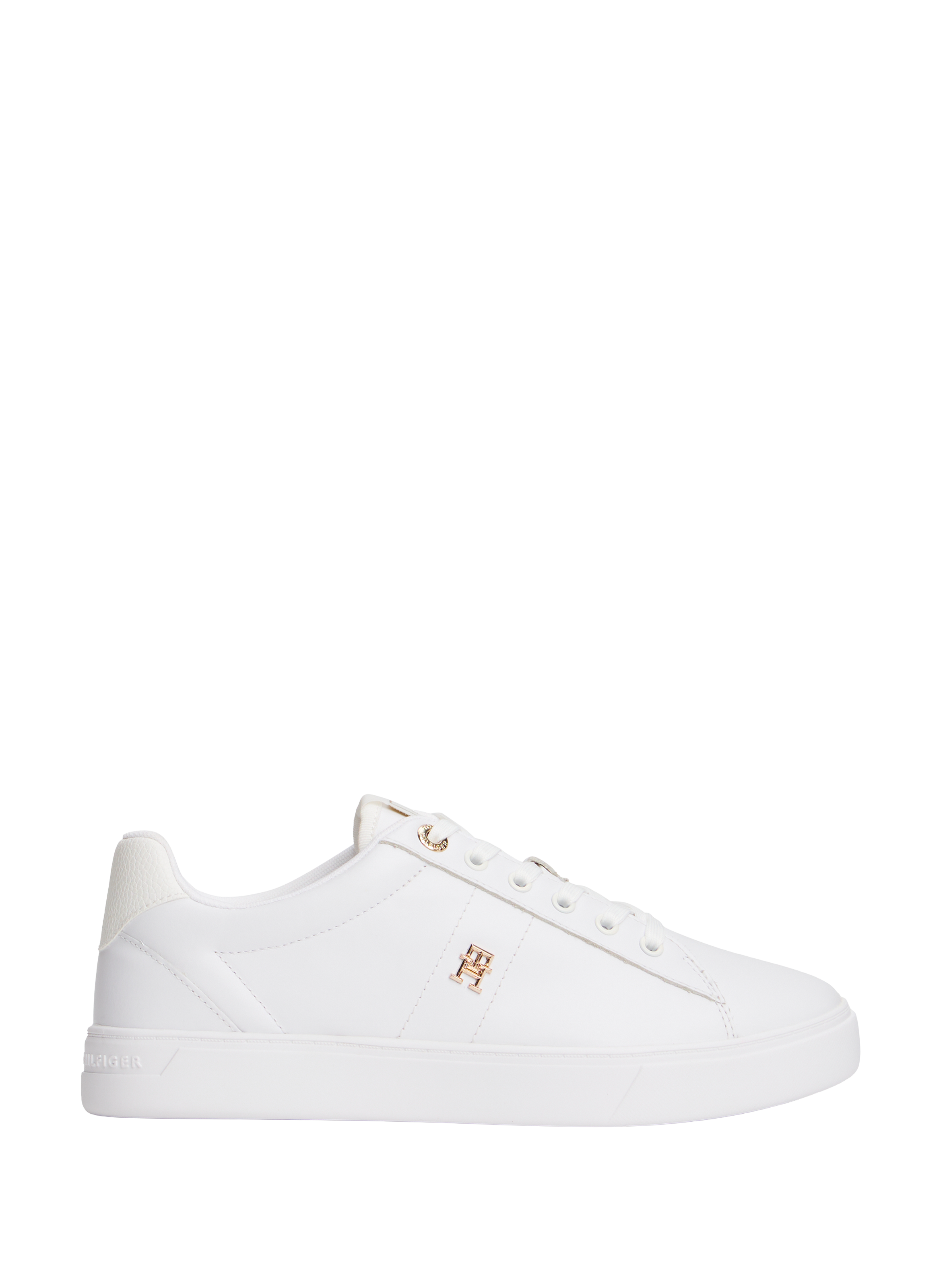 TOMMY HILFIGER Monogram leather sneakers White