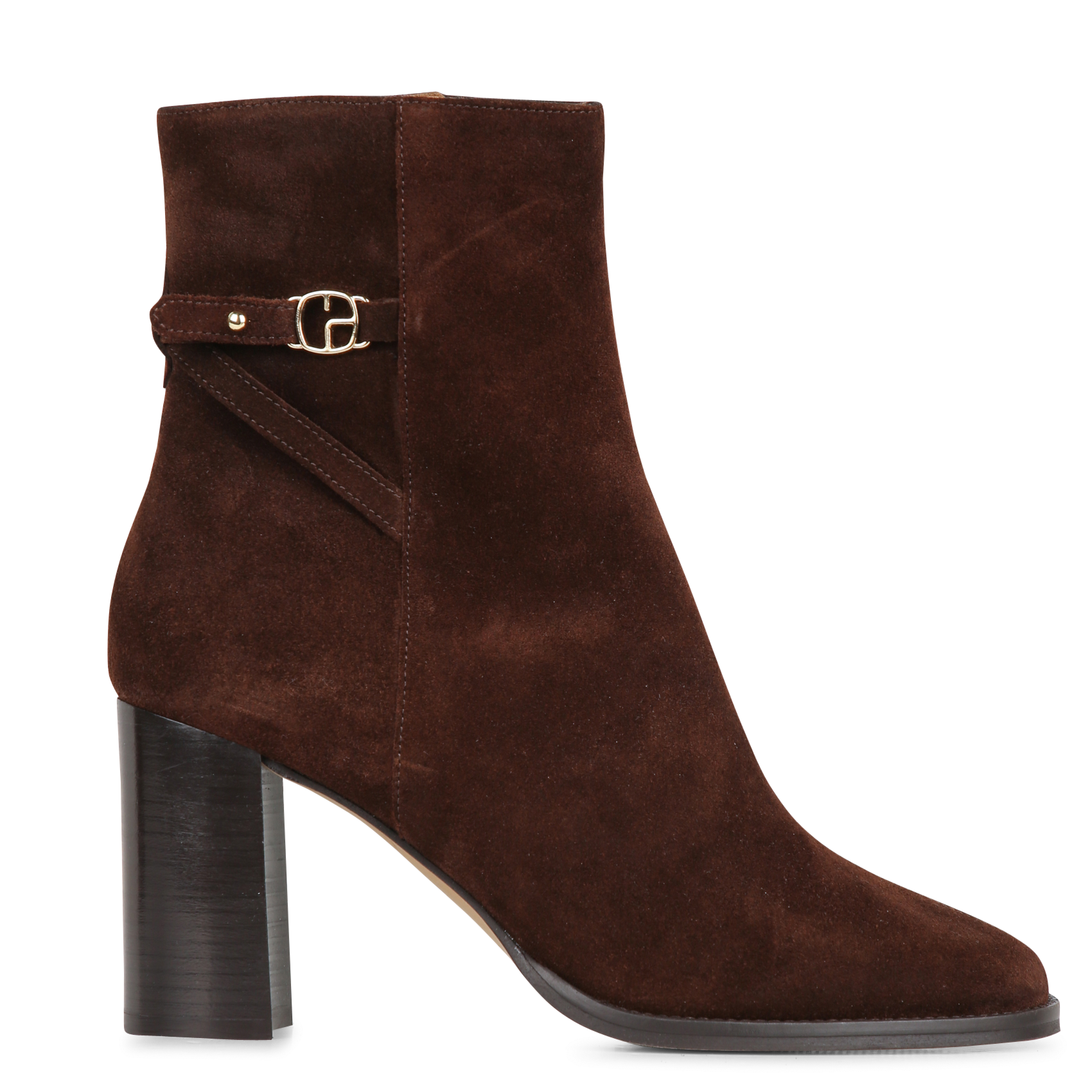 Bottines en cuir aprune CLAUDIE PIERLOT Marron