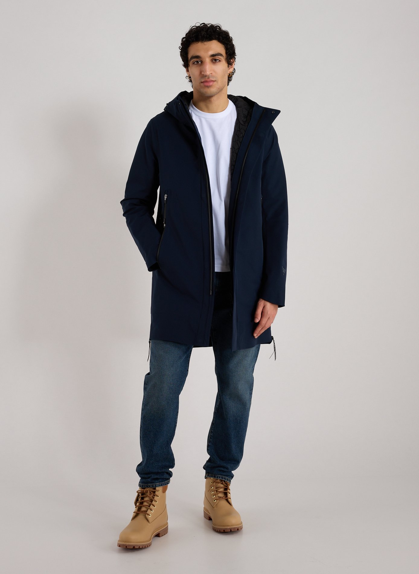 Parka with removable lining and hood KRAKATAU Blue