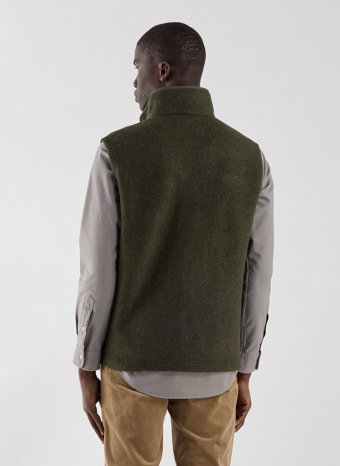 Doudoune sans manches à col montant AIGLE Kaki