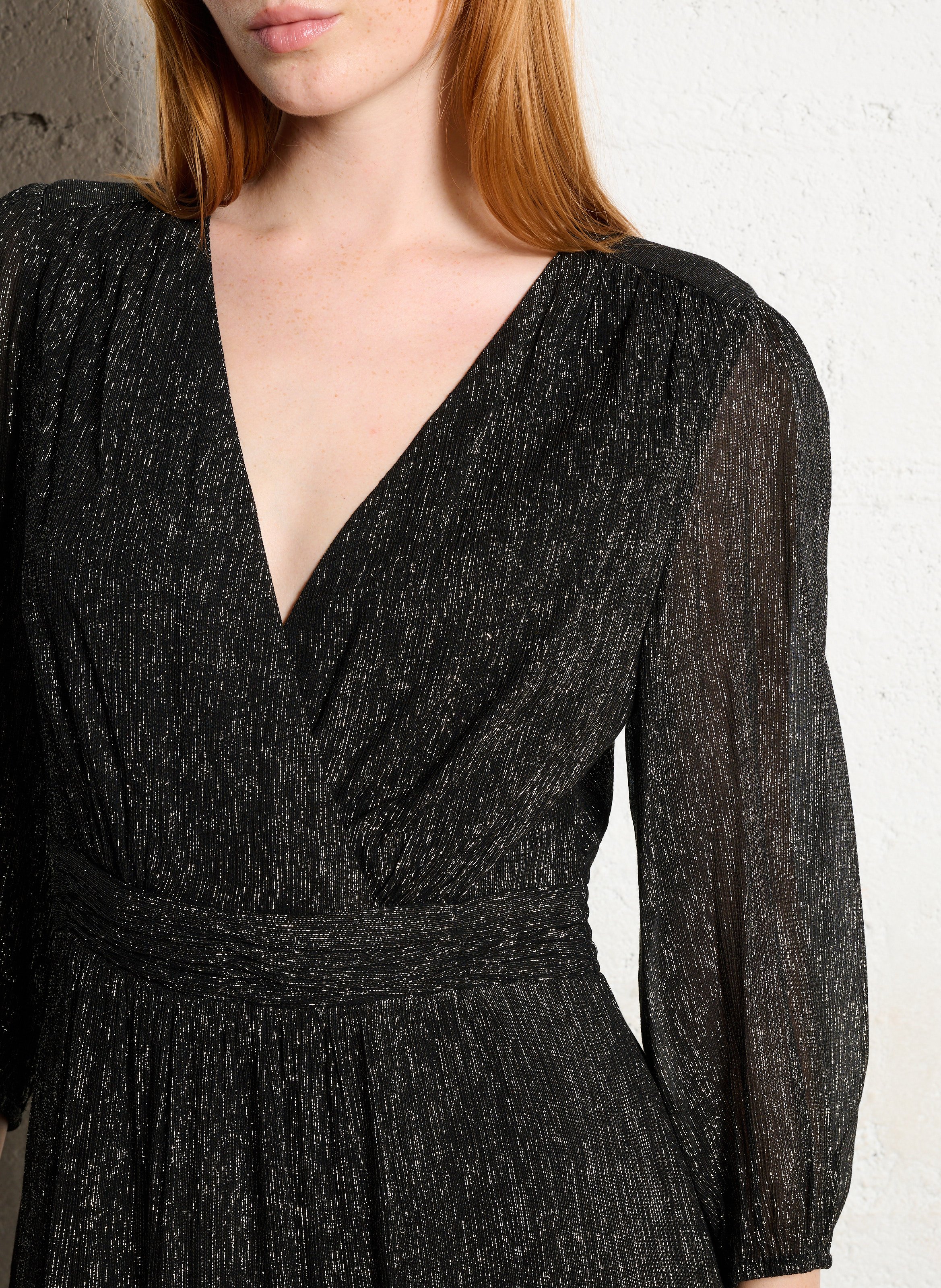 Robe longue col v loumia MAISON 123 Noir