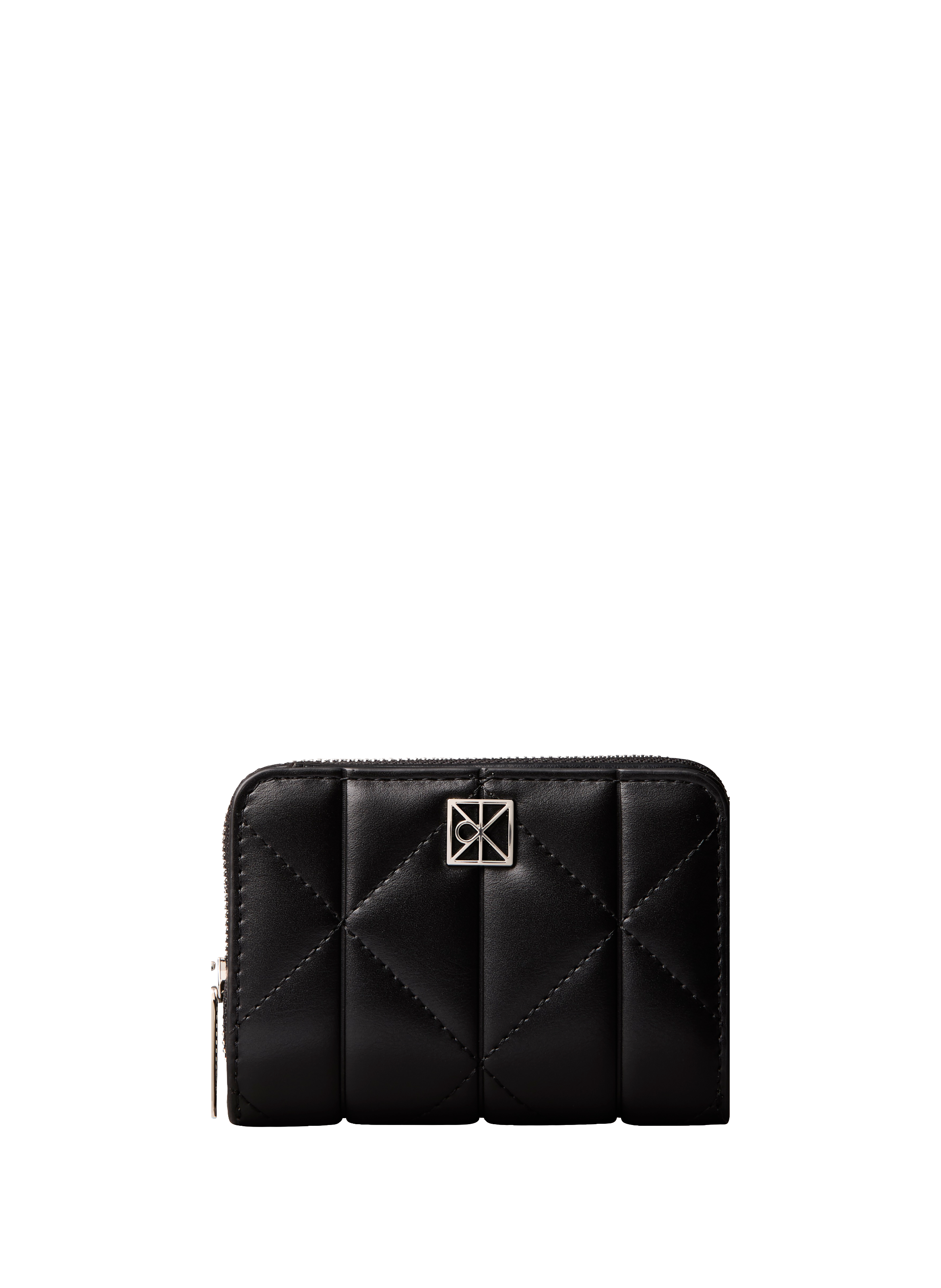 Portefeuille compact effet cuir CALVIN KLEIN Noir