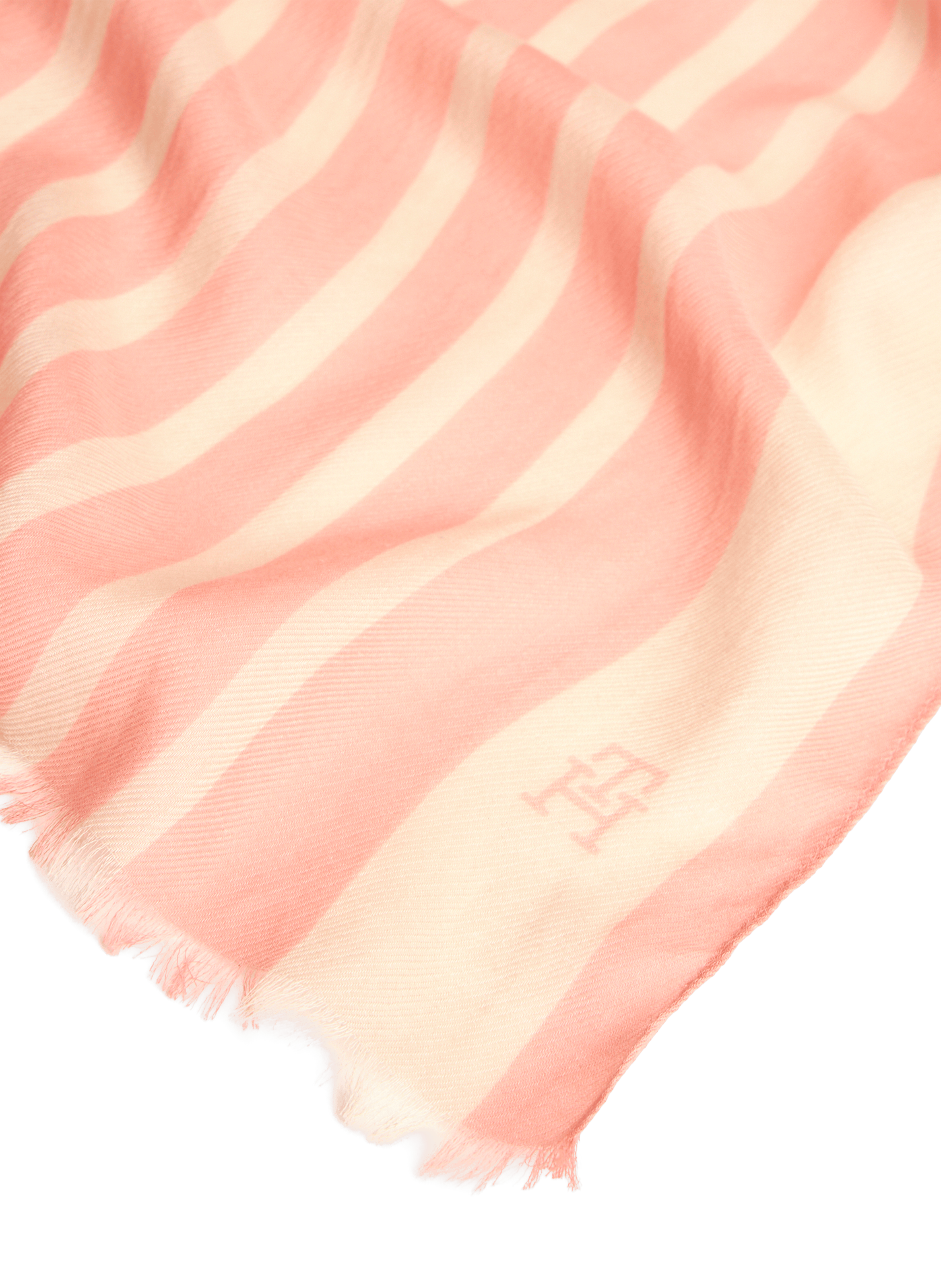 Striped blended cotton scarf TOMMY HILFIGER Pink