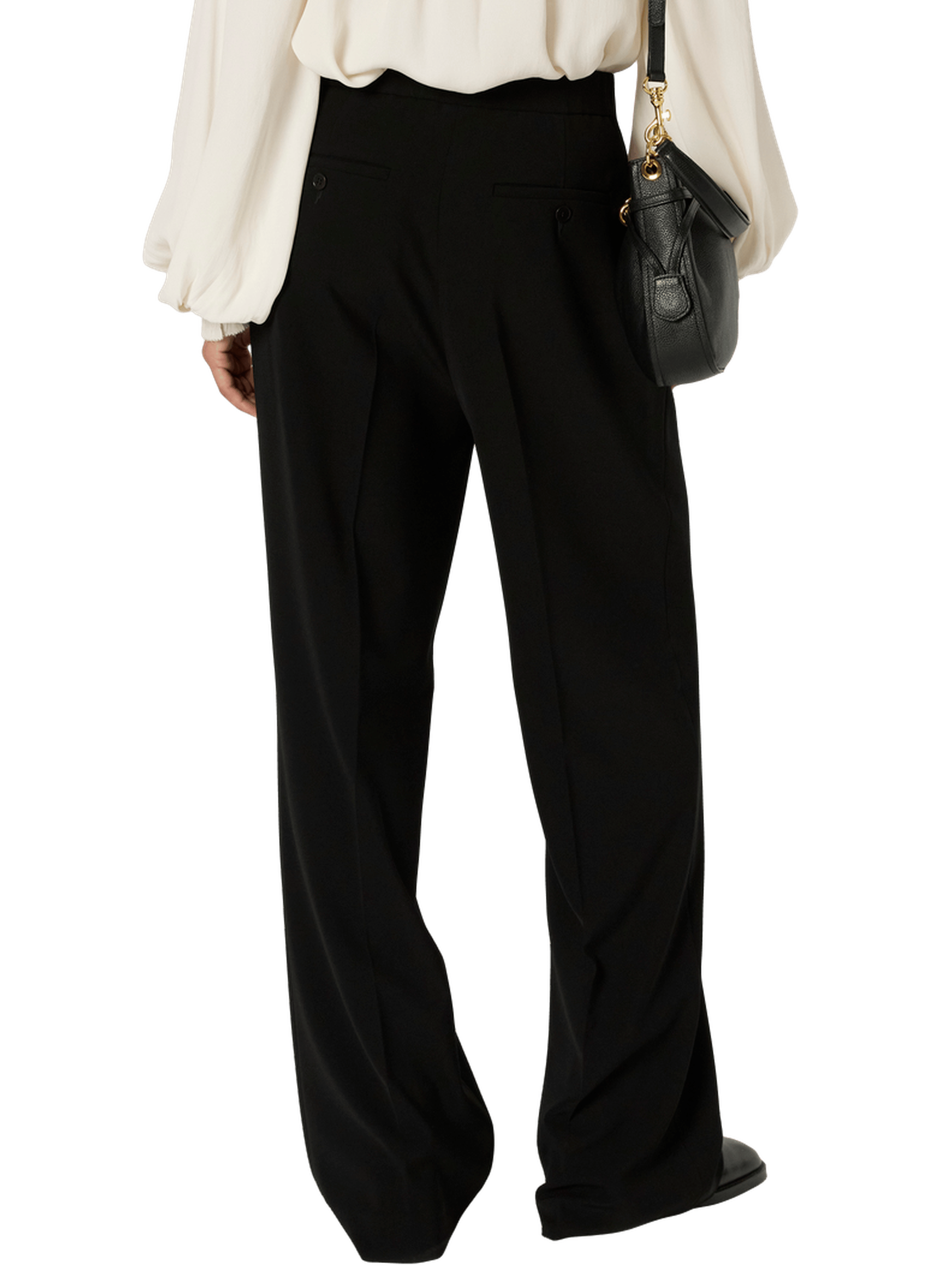 Pantalon large de tailleur - caro Noir