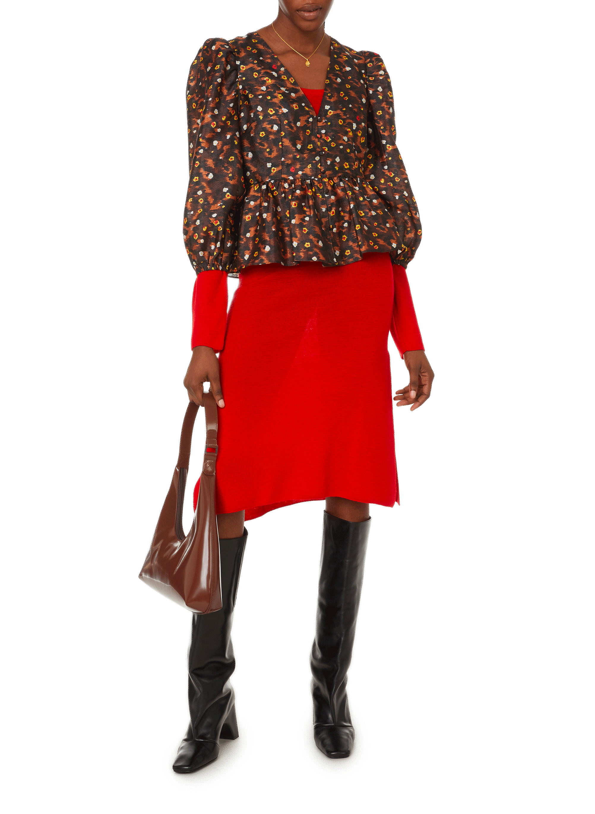 Mallow printed recycled polyester-blend blouse BAUM UND PFERDGARTEN Multicolour