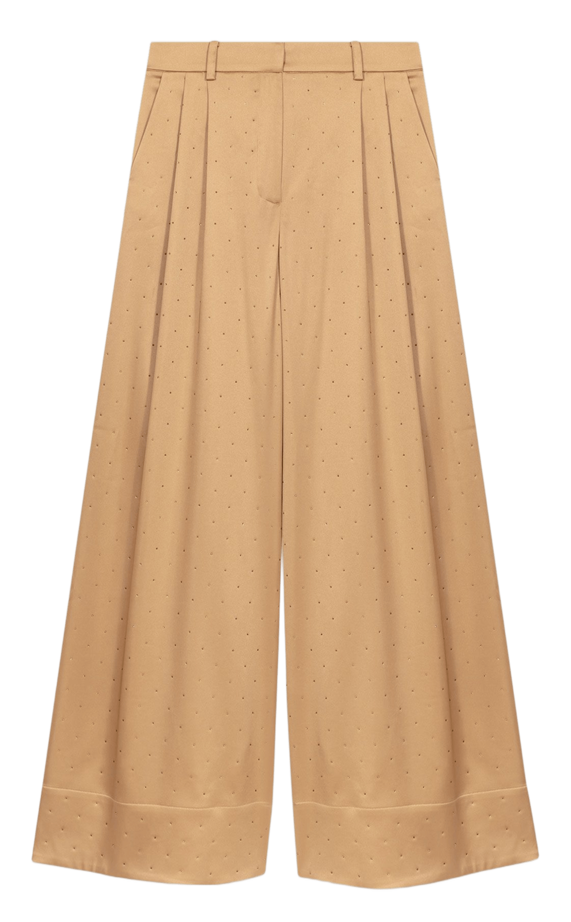 Pantalon large à strass MAJE Marron