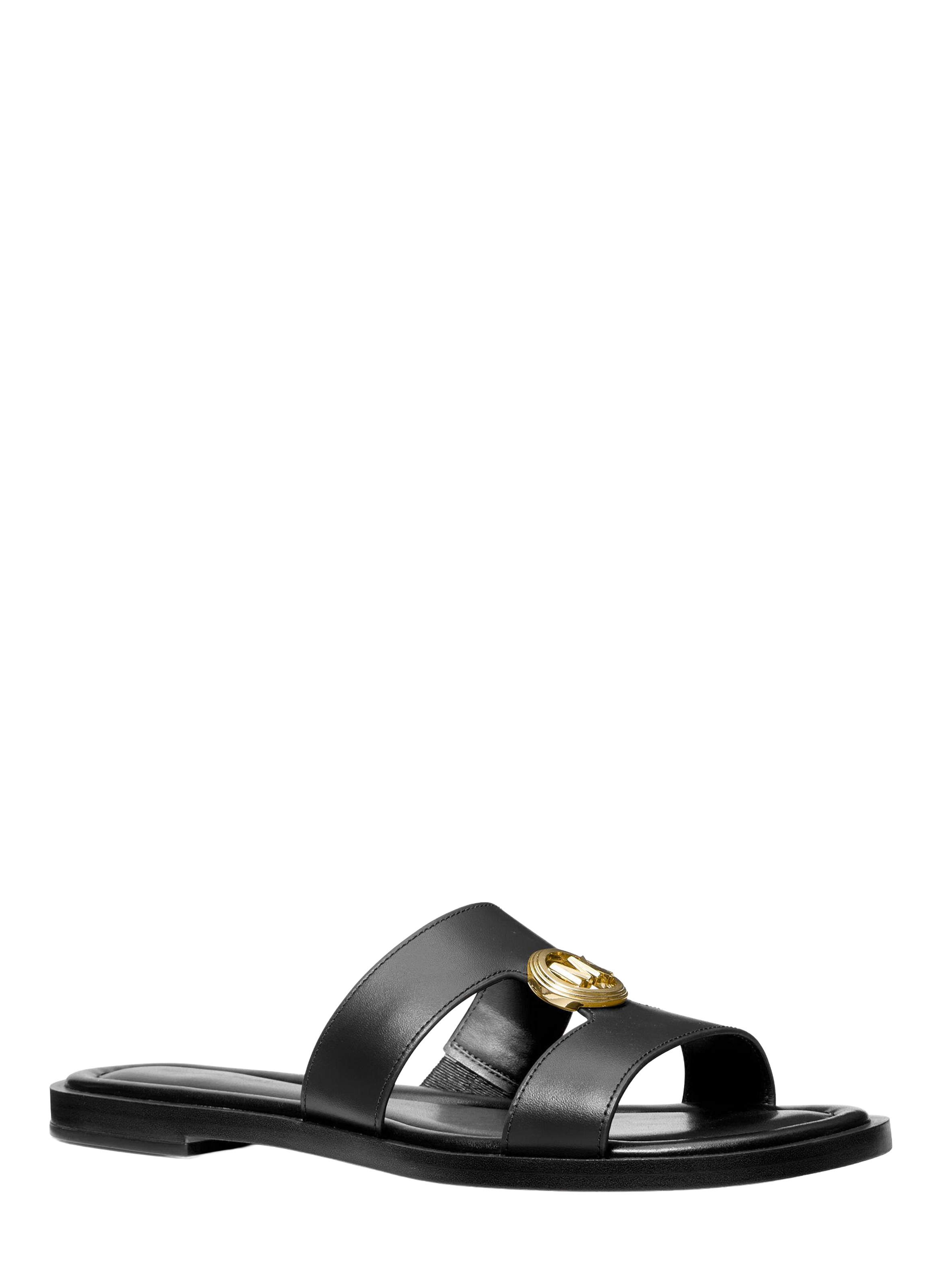 Sandales plates Erin en cuir de vache MICHAEL KORS Noir