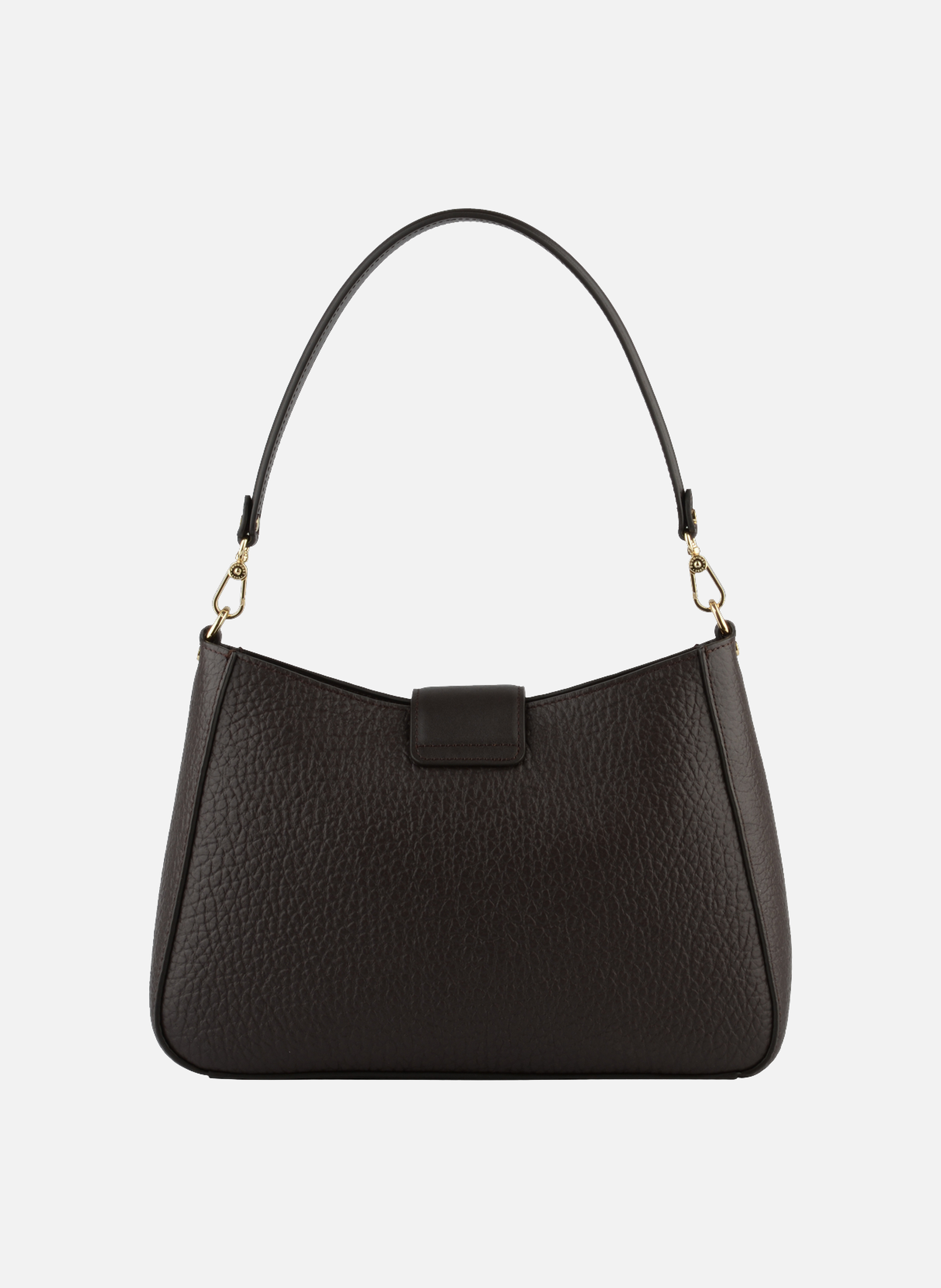 Fleuves | sac porté épaule gm en cuir de vachette POURCHET Marron