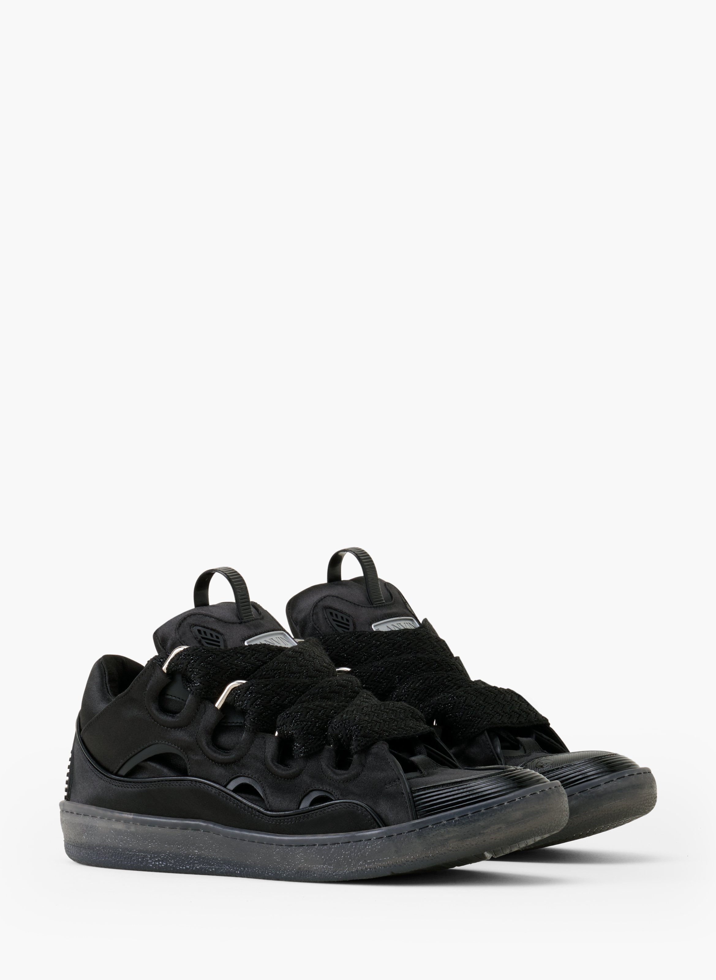 Sneakers curb en satin LANVIN Noir