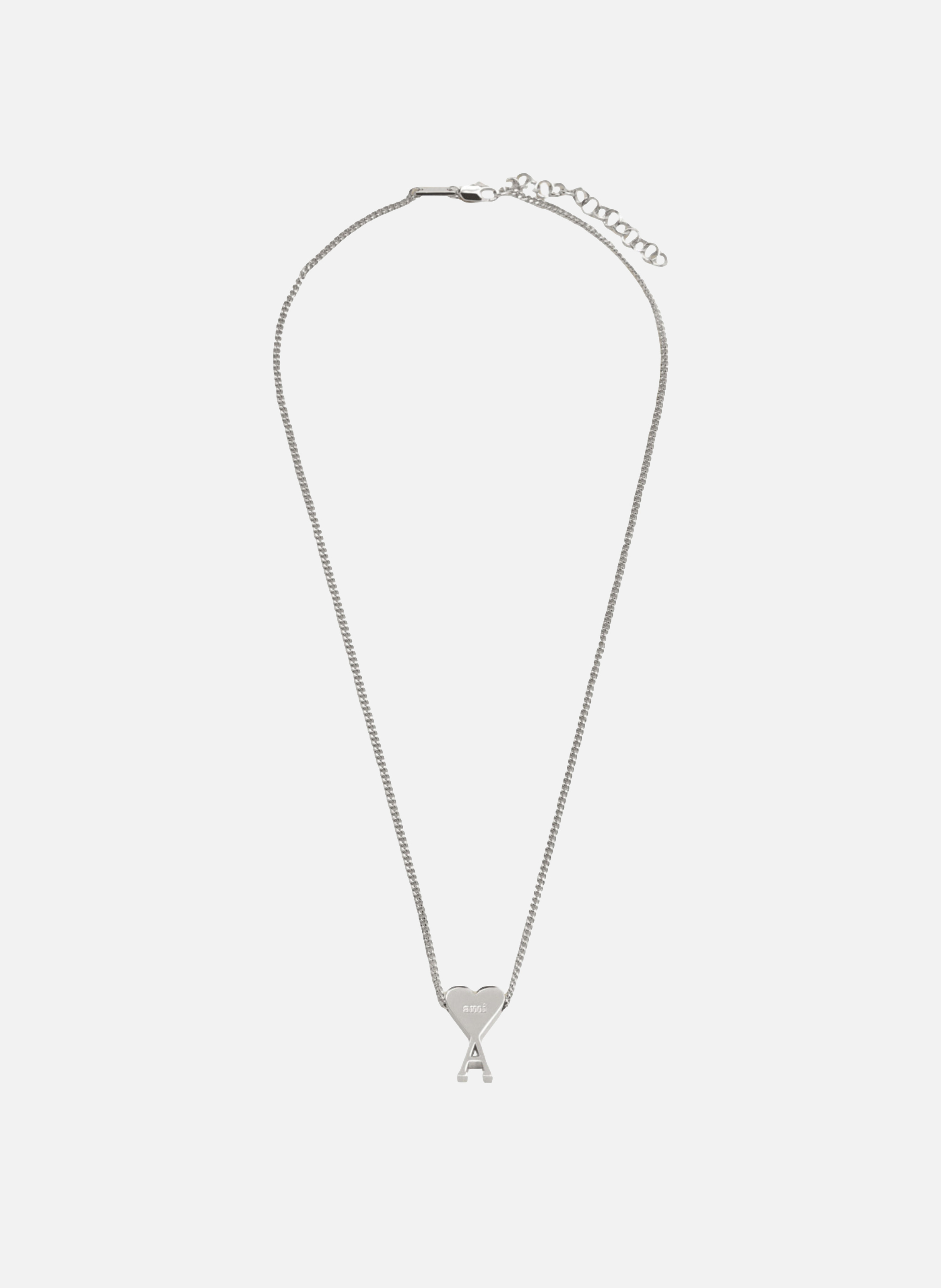 Collier pendentif ami de coeur unisexe AMI PARIS Gris