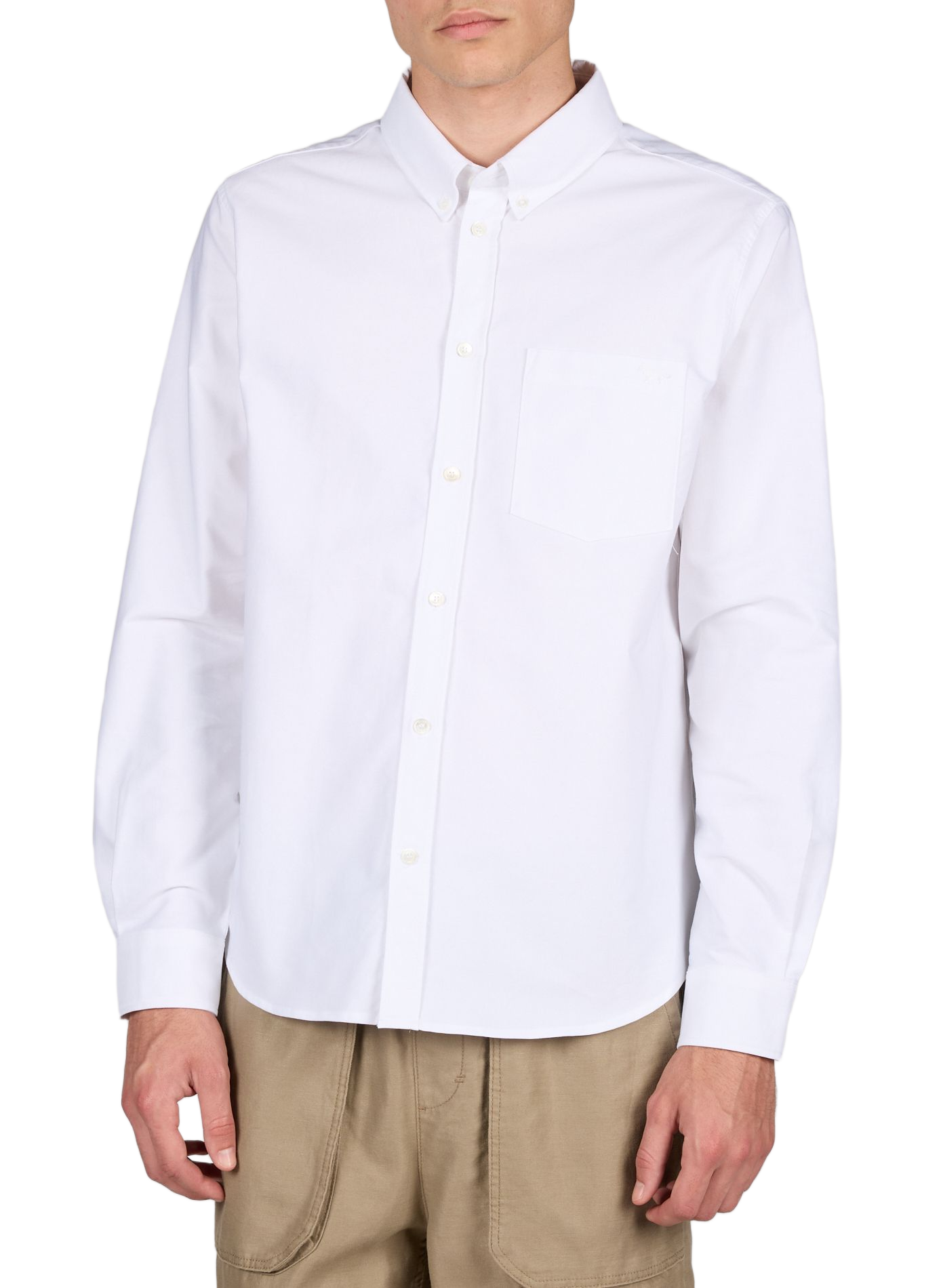 Chemise Profile Fox en coton MAISON KITSUNÉ Blanc