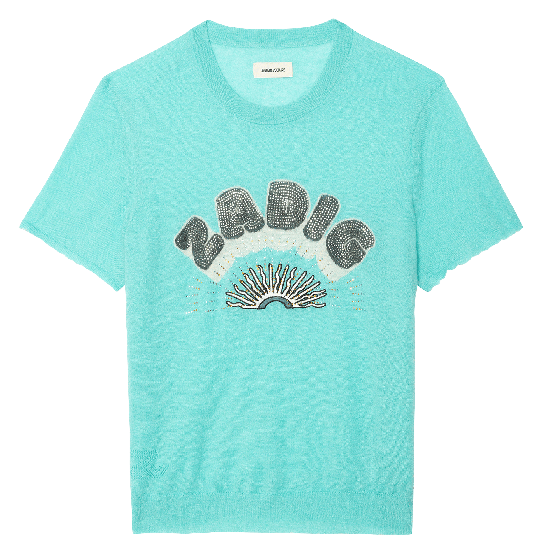 Tee-shirt col rond en cachemire idal ZADIG&VOLTAIRE Vert