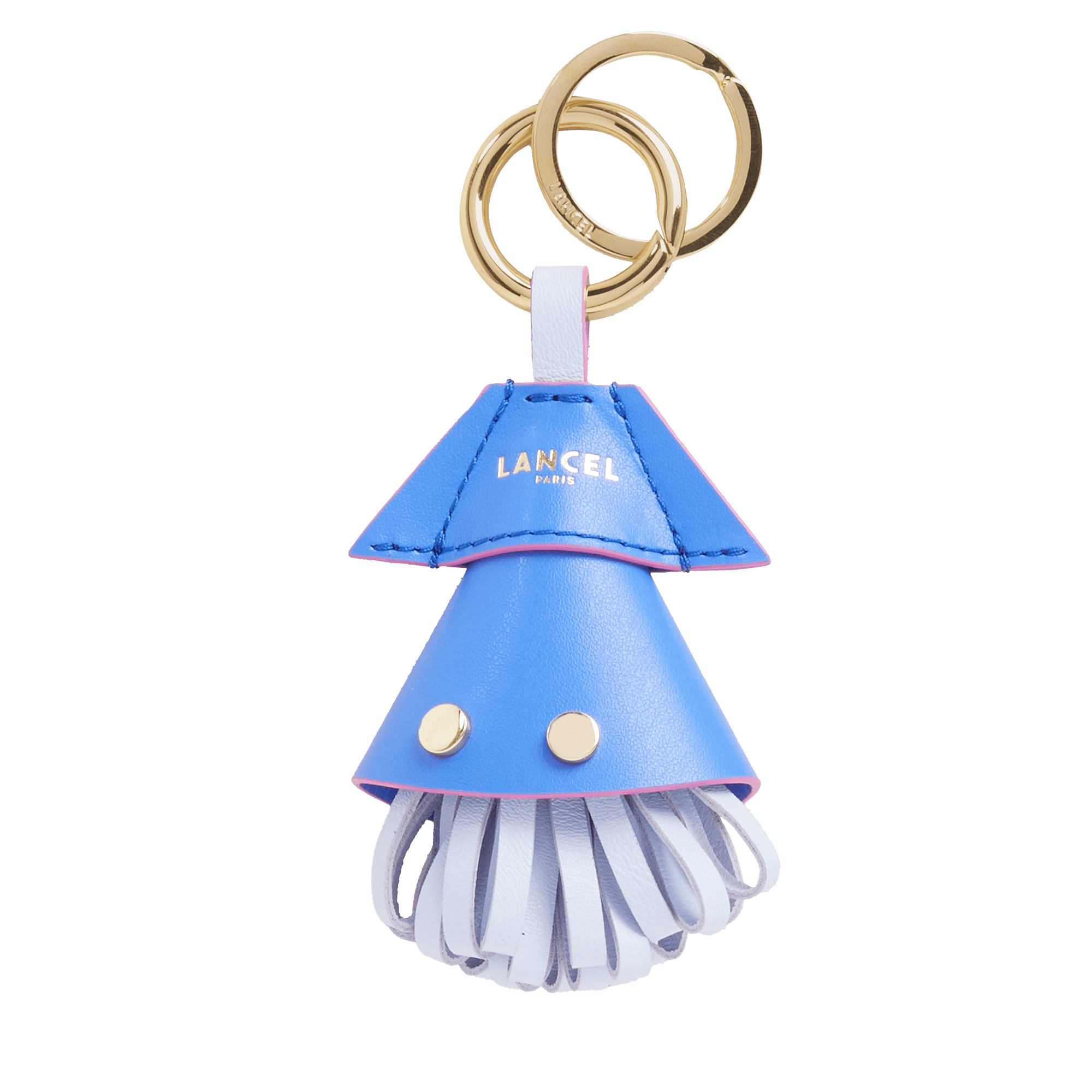 Key ring capsule lancel beach in leather LANCEL Blue