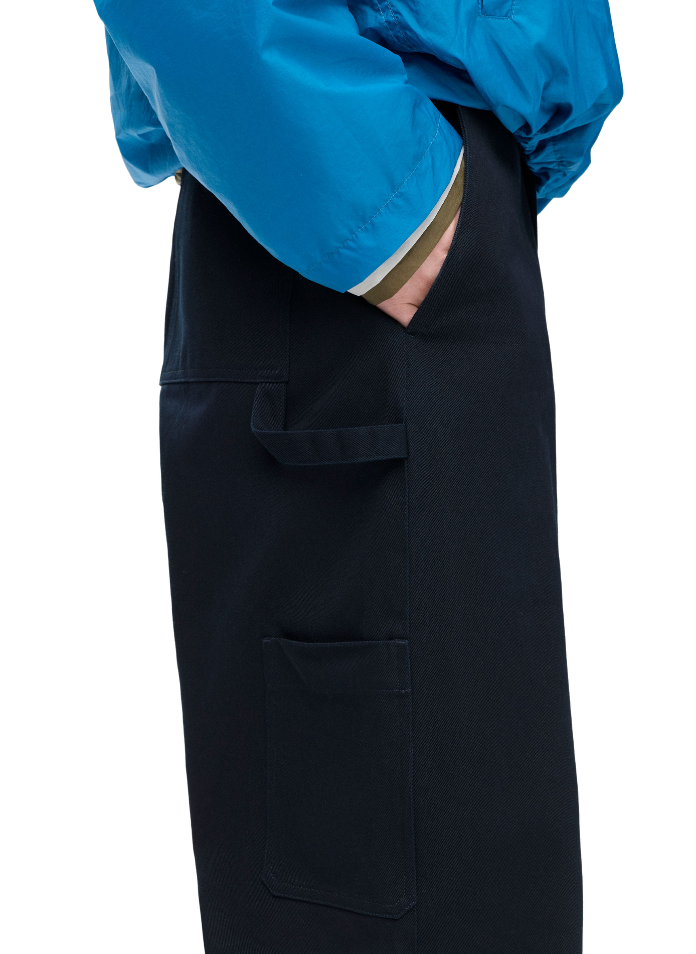 Cotton twill trousers LOEWE Blue