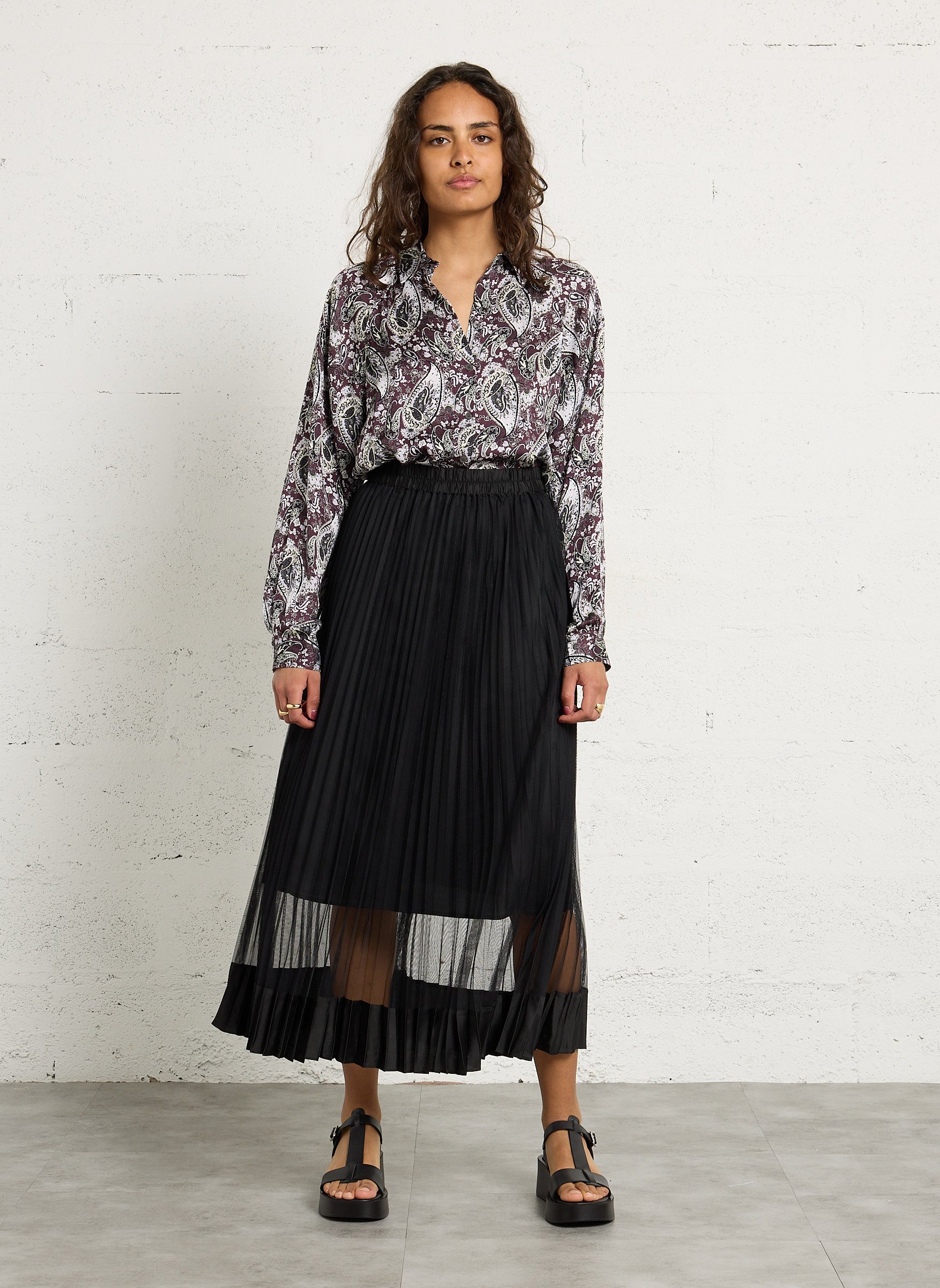 Chemise ample fluide IKKS Violet