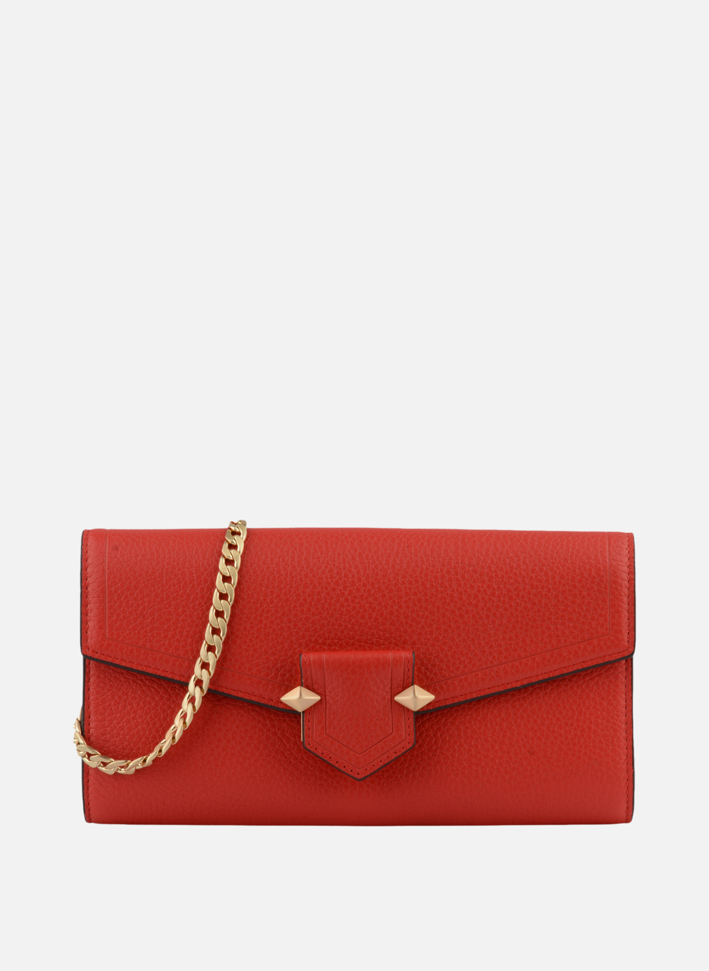Sèvres | sac besace gm en cuir de vachette POURCHET Rouge