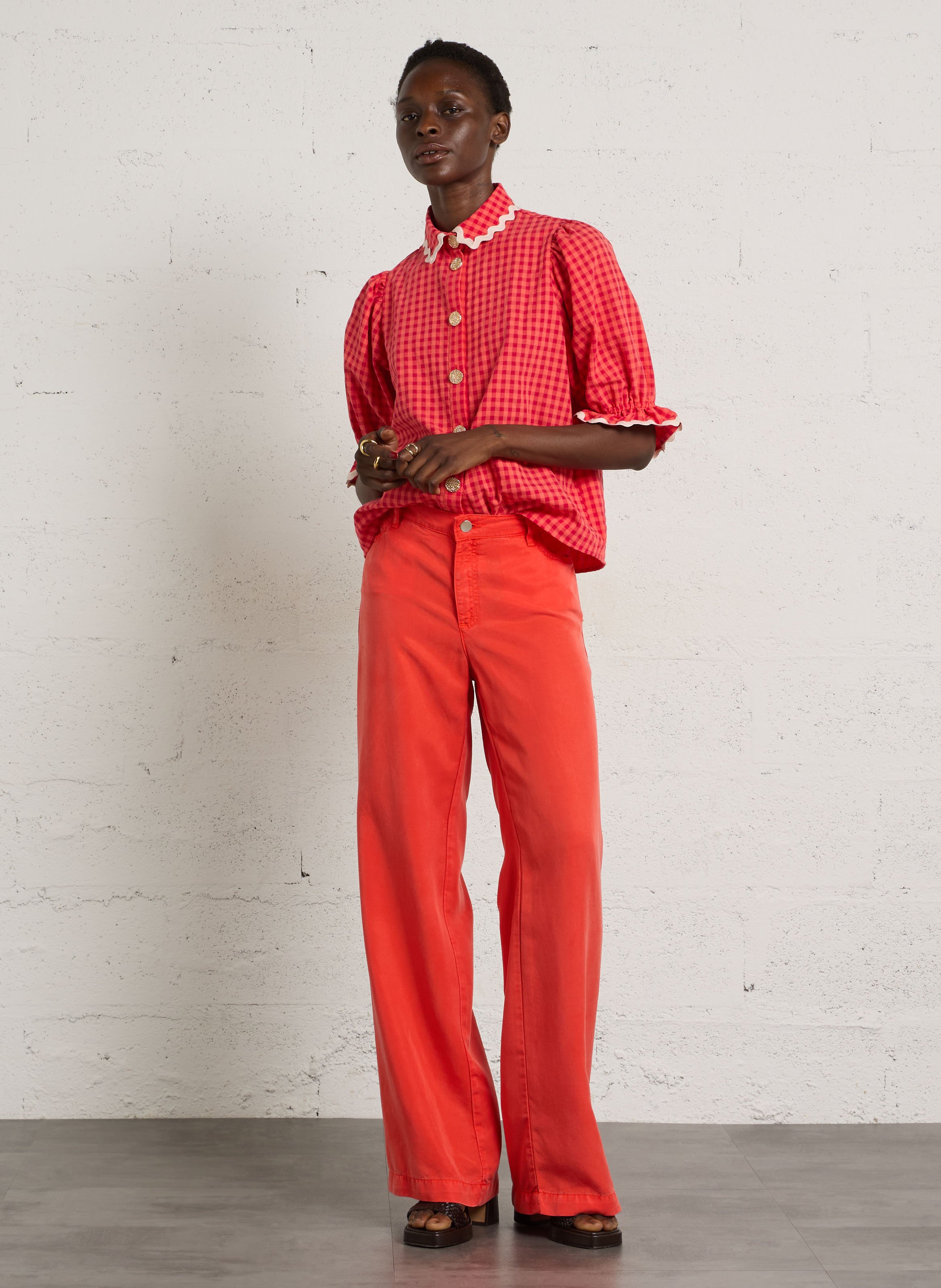 Pantalon droit sandy MAISON 123 Rouge